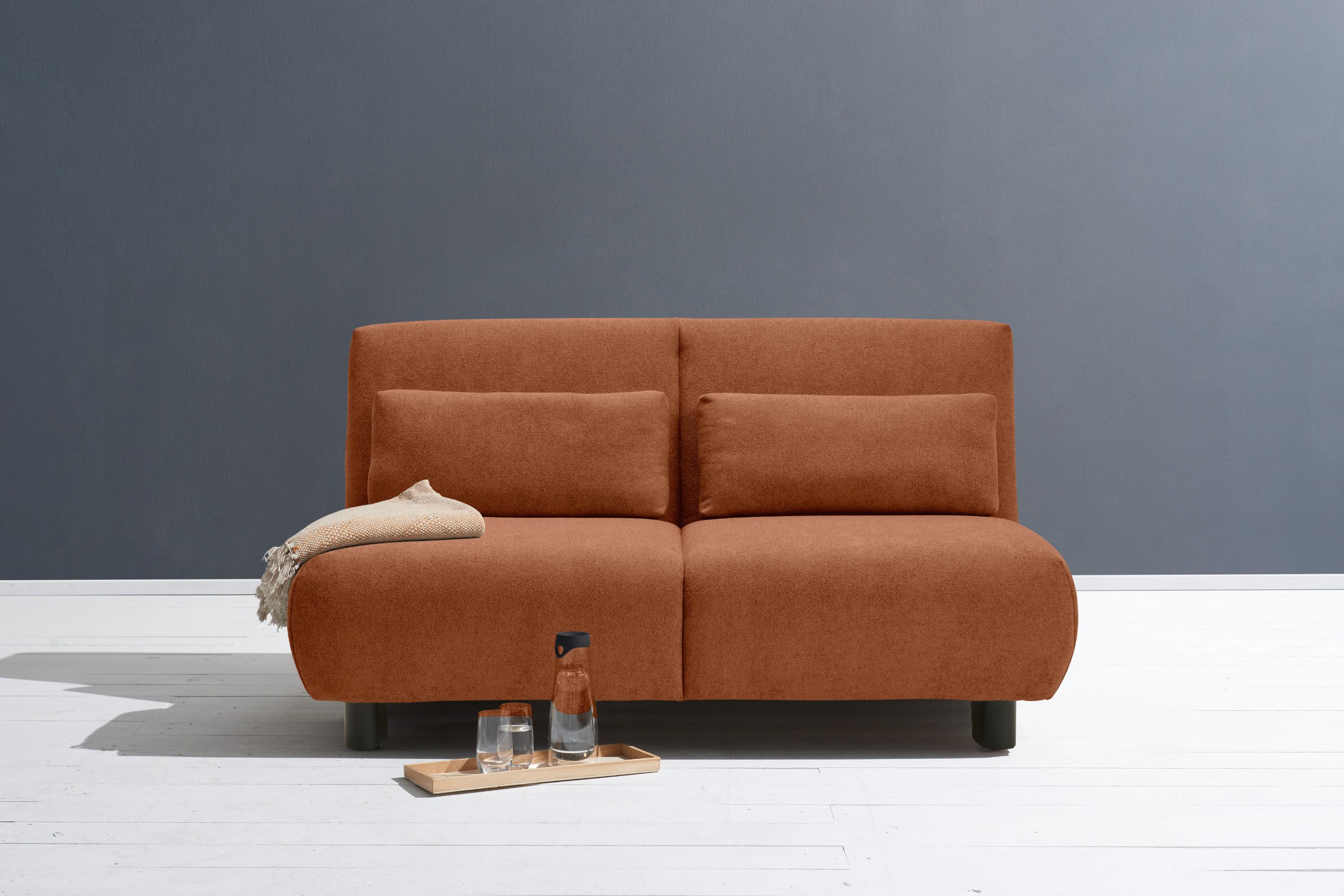 Schlafsofa ELL + ELL "Minou", orange (terra), B:160cm, Sofas, Schlafsofa