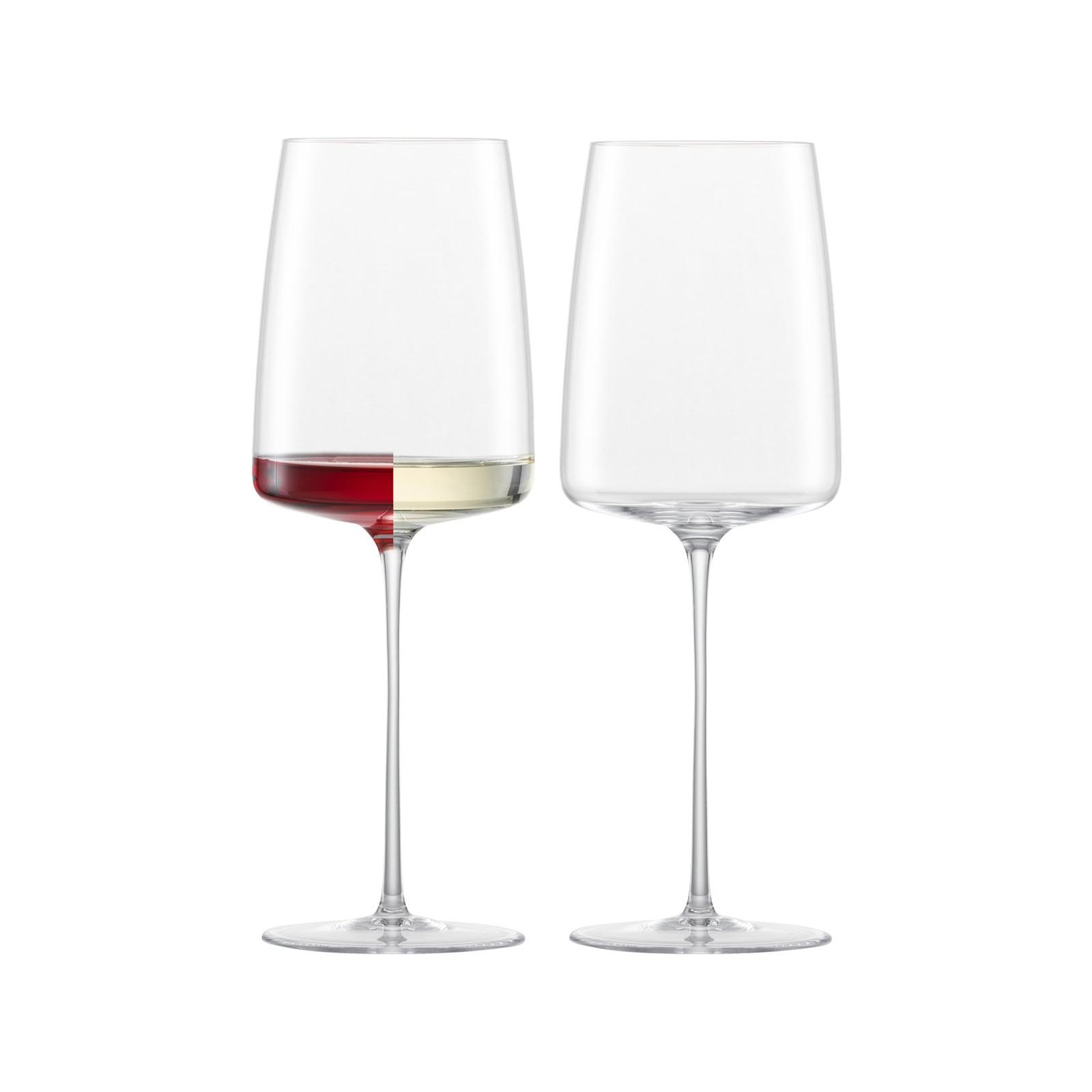 Weinglas ZWIESEL GLAS "Weingläser Simplify 382 ml 2er Set transparent", bunt (transparent), 2 tlg., Glas, Trinkgefäße, Weinglas