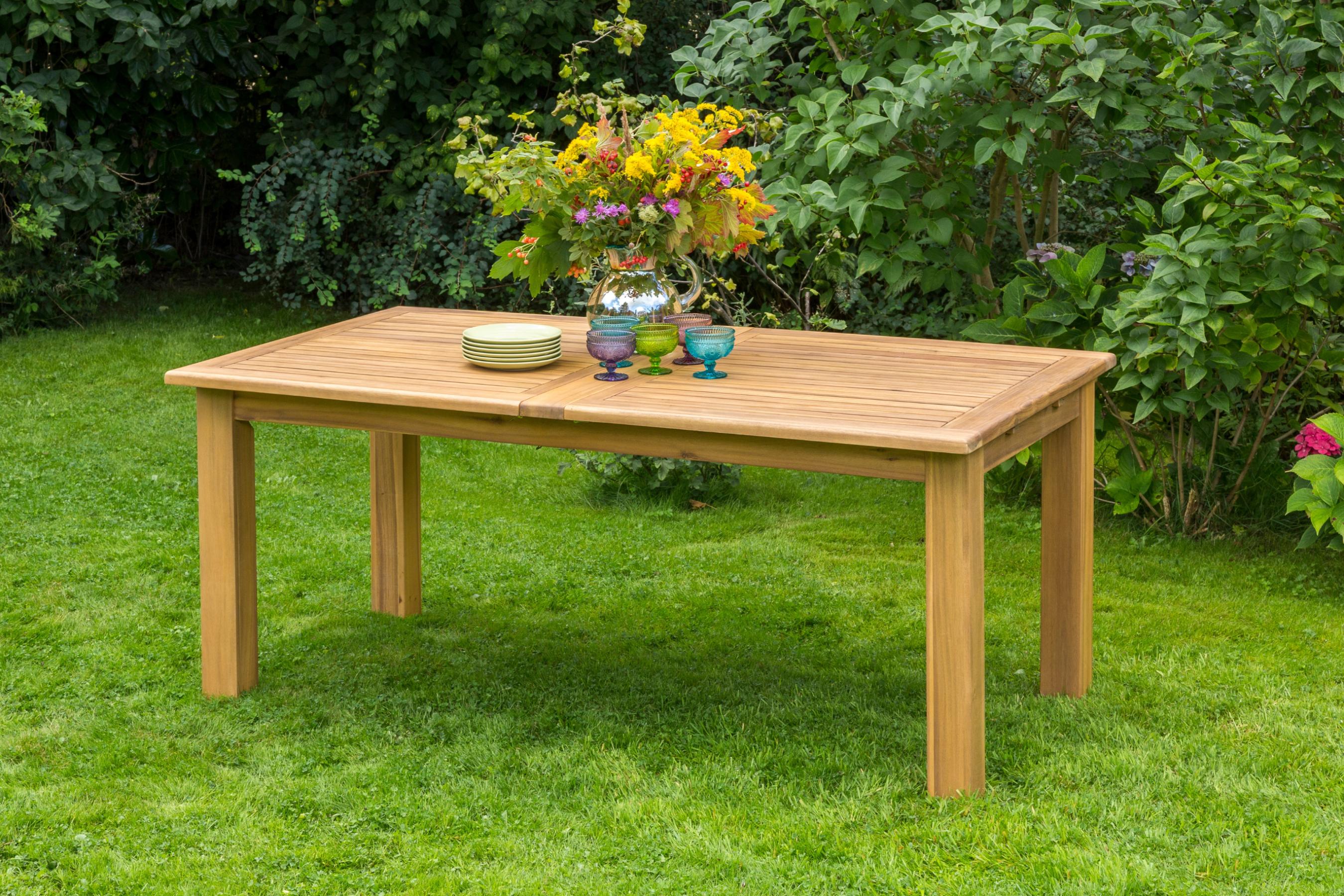 Gartentisch MERXX, braun (holzoptik), B:100cm H:75cm T:180cm, Tische, Gartentisch, 100x260 cm