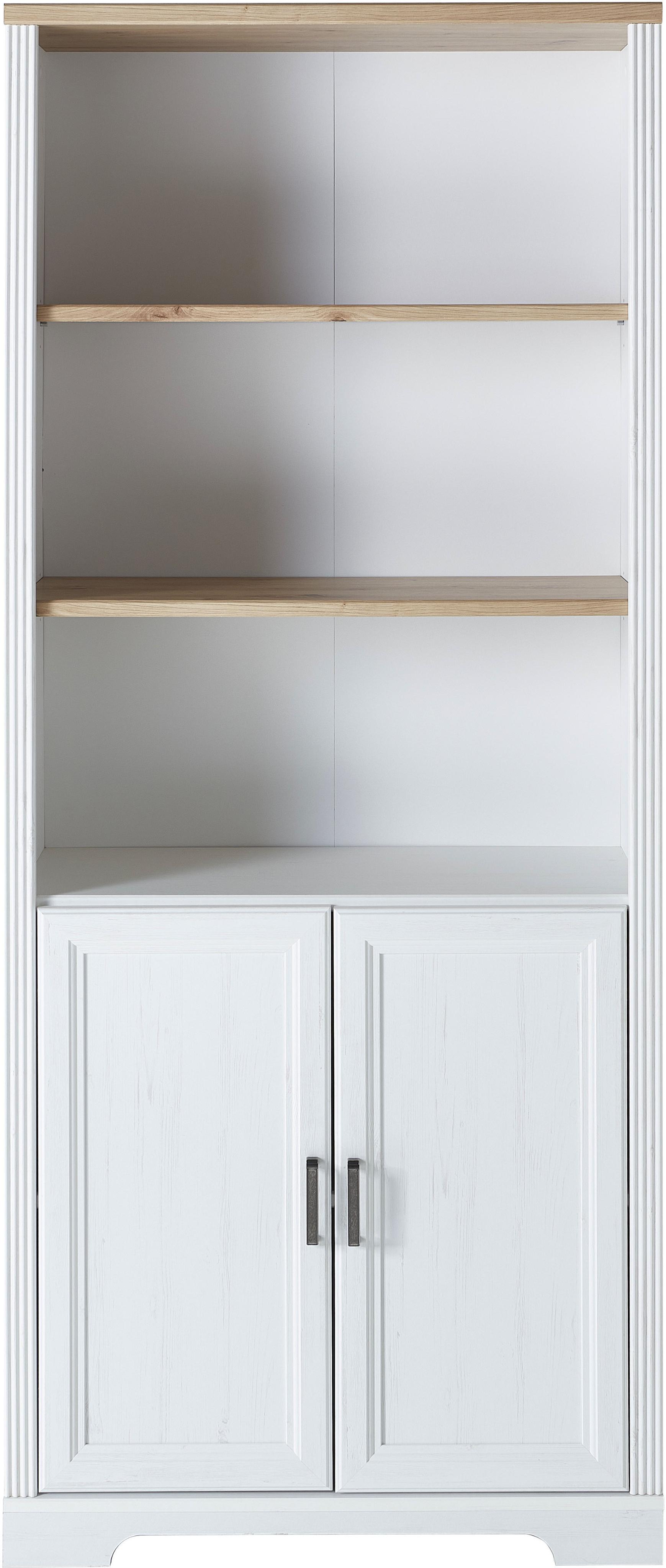 Aktenschrank INNOSTYLE, weiß (pinie hell, absetzung artisan eiche), B:86cm H:204cm T:38cm, ABS-Kunststoff, Dekorfolie, FSC-zertifizierter Holzwerkstoff, Hartfaserplatte, Kunststoff, Schränke, Aktenschrank