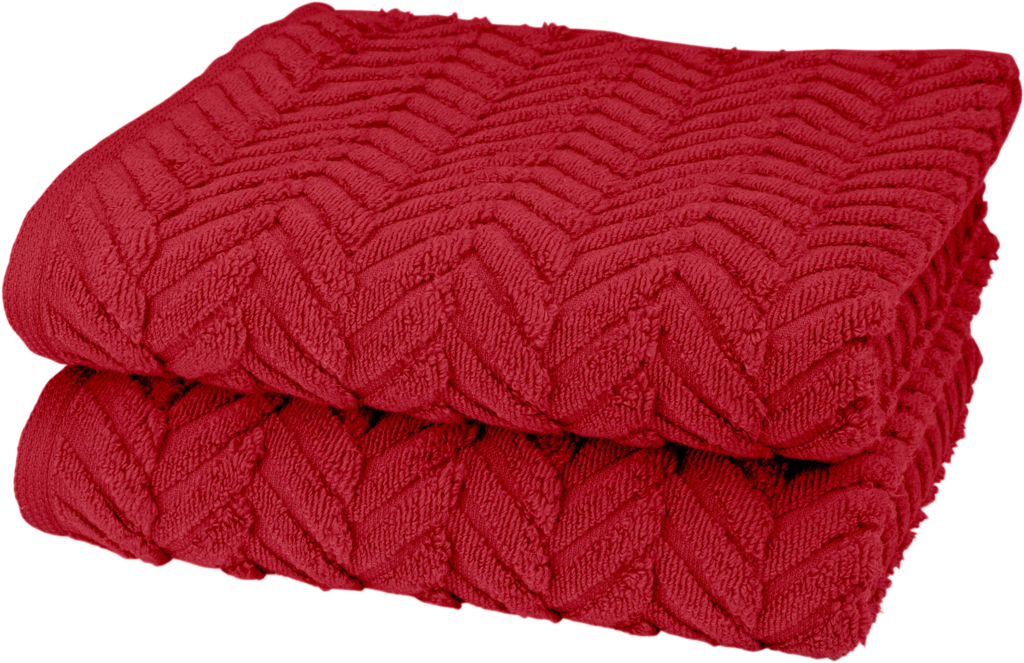 Handtücher ROSS "Sensual 9001", rot (vino), B:50cm L:100cm, Frottier, Obermaterial: 100% Baumwolle, Handtücher, Handtücher, 100% Baumwolle