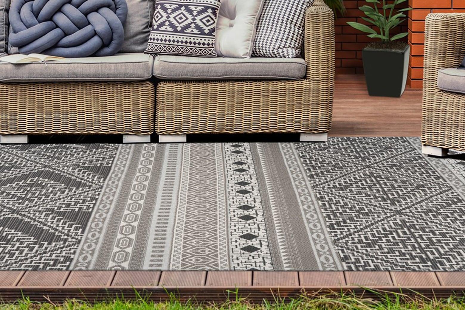 Teppich ARTE ESPINA "Yoga 200", grau (taupe, creme), B:80cm H:10mm L:150cm, Polyester, Teppiche, Teppich, Teppich für Indoor & Outdoor, Fußbodenheizung geeignet, Pflegeleicht