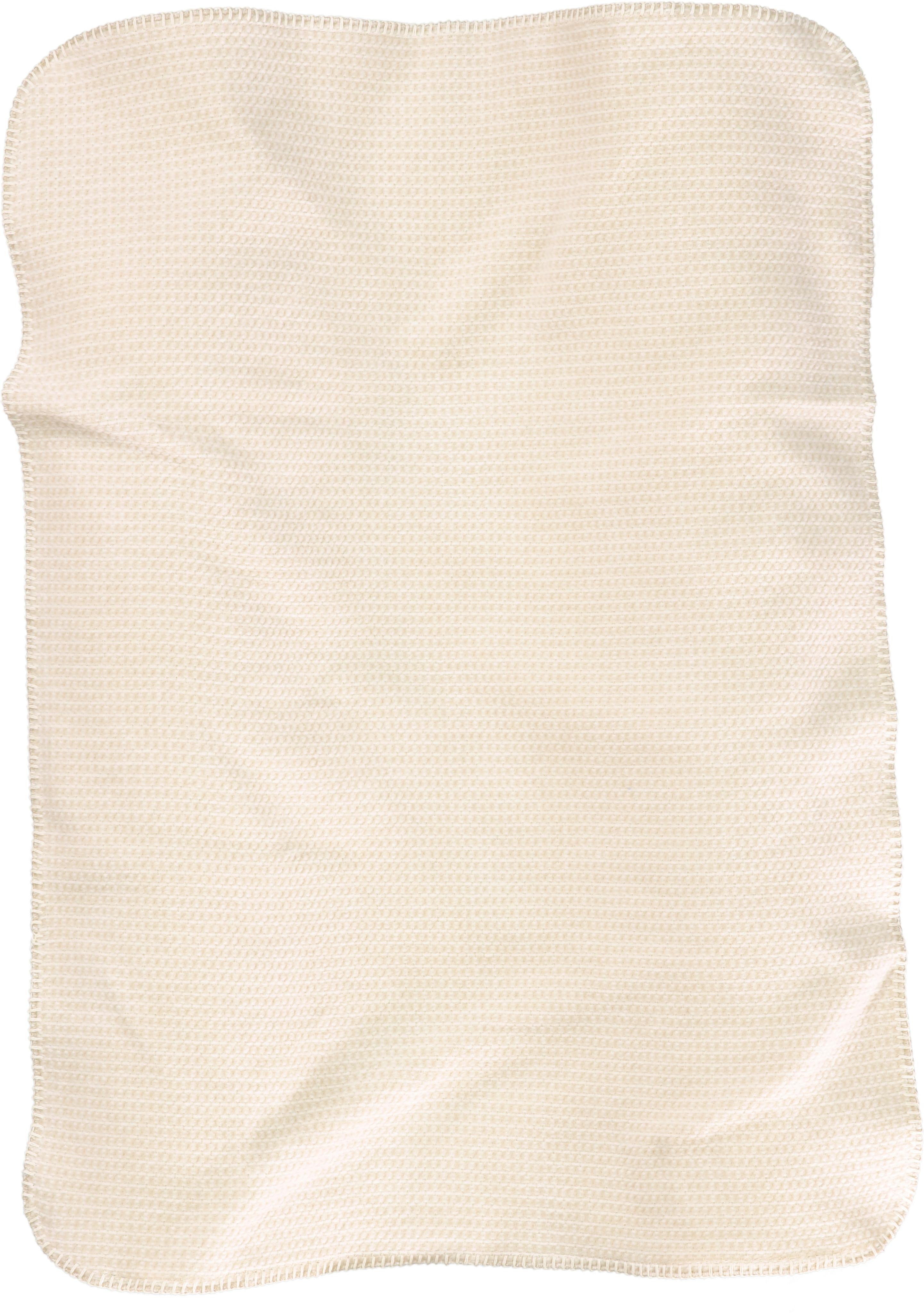 Babydecke BIEDERLACK "Babydecke Cotton", nature, B:75cm L:100cm, Baumwolle, Wohndecken, Babydecke, 75 x 100, mit Zierstich