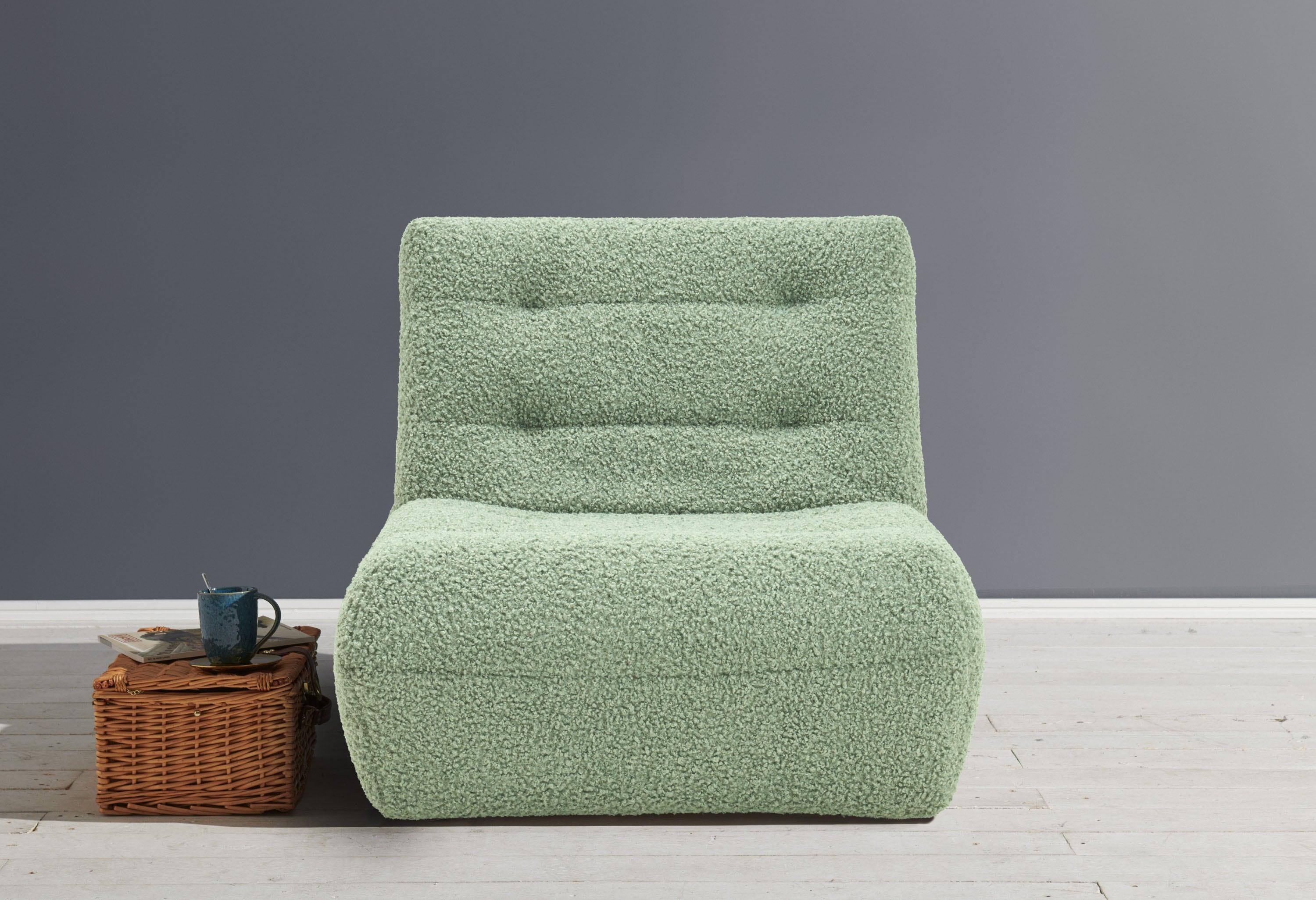 Schlafsofa ELL + ELL "Vanja", grün (hgrün, blau), B:90cm H:85cm T:100cm, Sofas, Schlafsofa