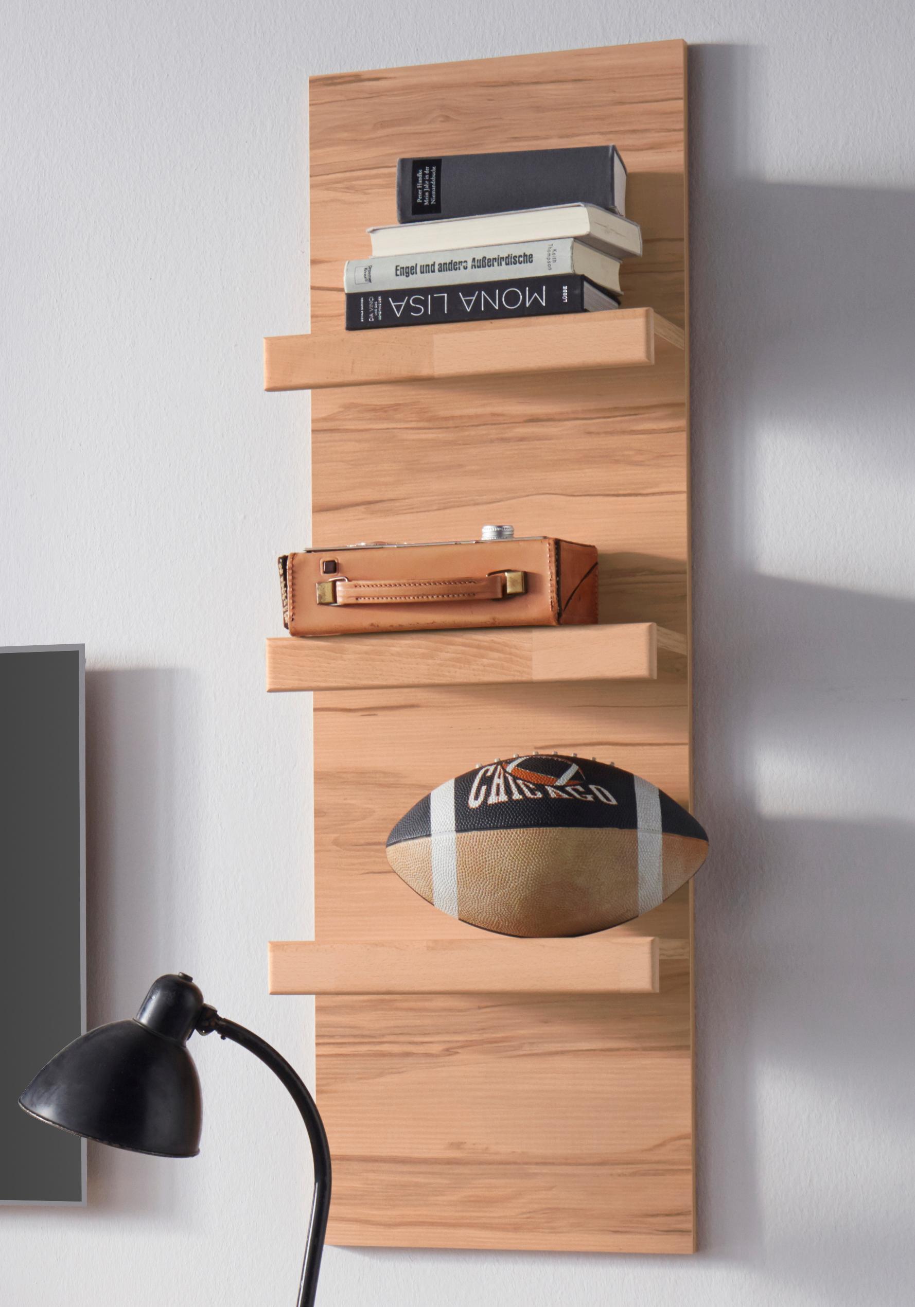 Wandregal OTTO HOME "Silkeborg", beige (kernbuche teilmassiv), B:35cm H:110cm T:17cm, Holz teilmassiv, Regale, Wandregal, Breite 35 cm