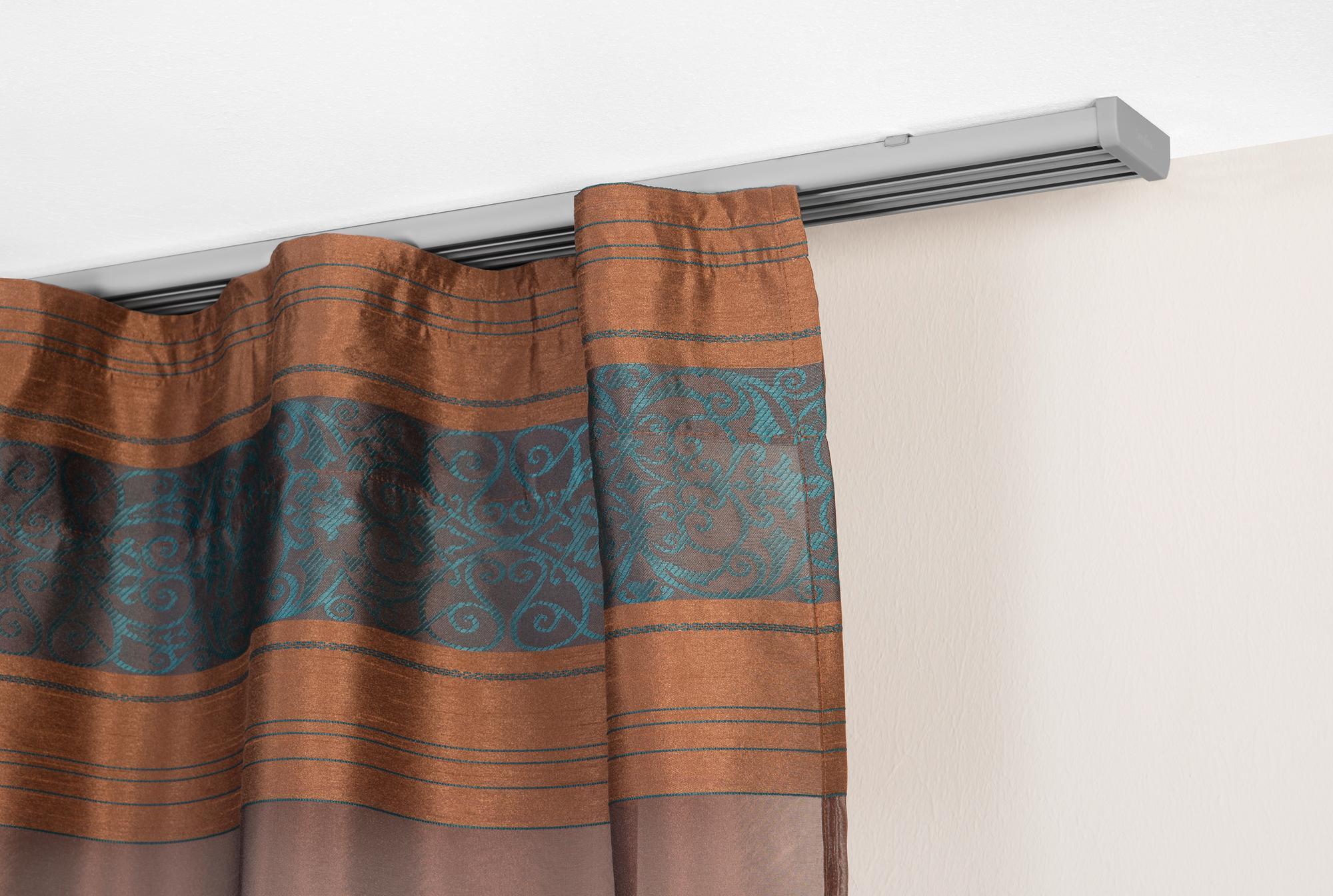 Gardinenschiene GOOD LIFE "Sileno" Gr. 1, silber (silberfarben), L:120cm, Aluminium, Gardinenstangen, Gardinenschiene