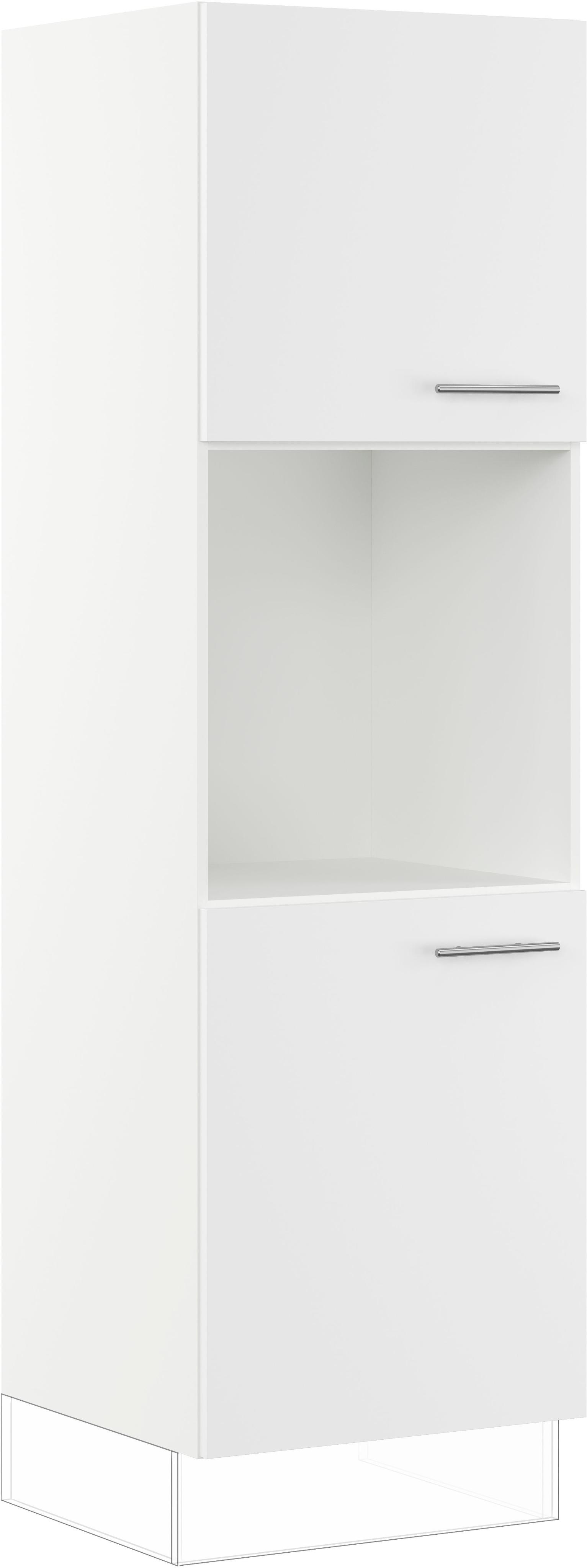 Backofenumbauschrank IMPULS KÜCHEN "Valencia", Breite/Höhe: 60/190,7 cm", weiß, B:60cm H:190,7cm T:57,6cm, Dekorfolie, Holzwerkstoff, Schränke, Backofenumbauschrank, vormontiert, mit zwei zusätzlichen Türen