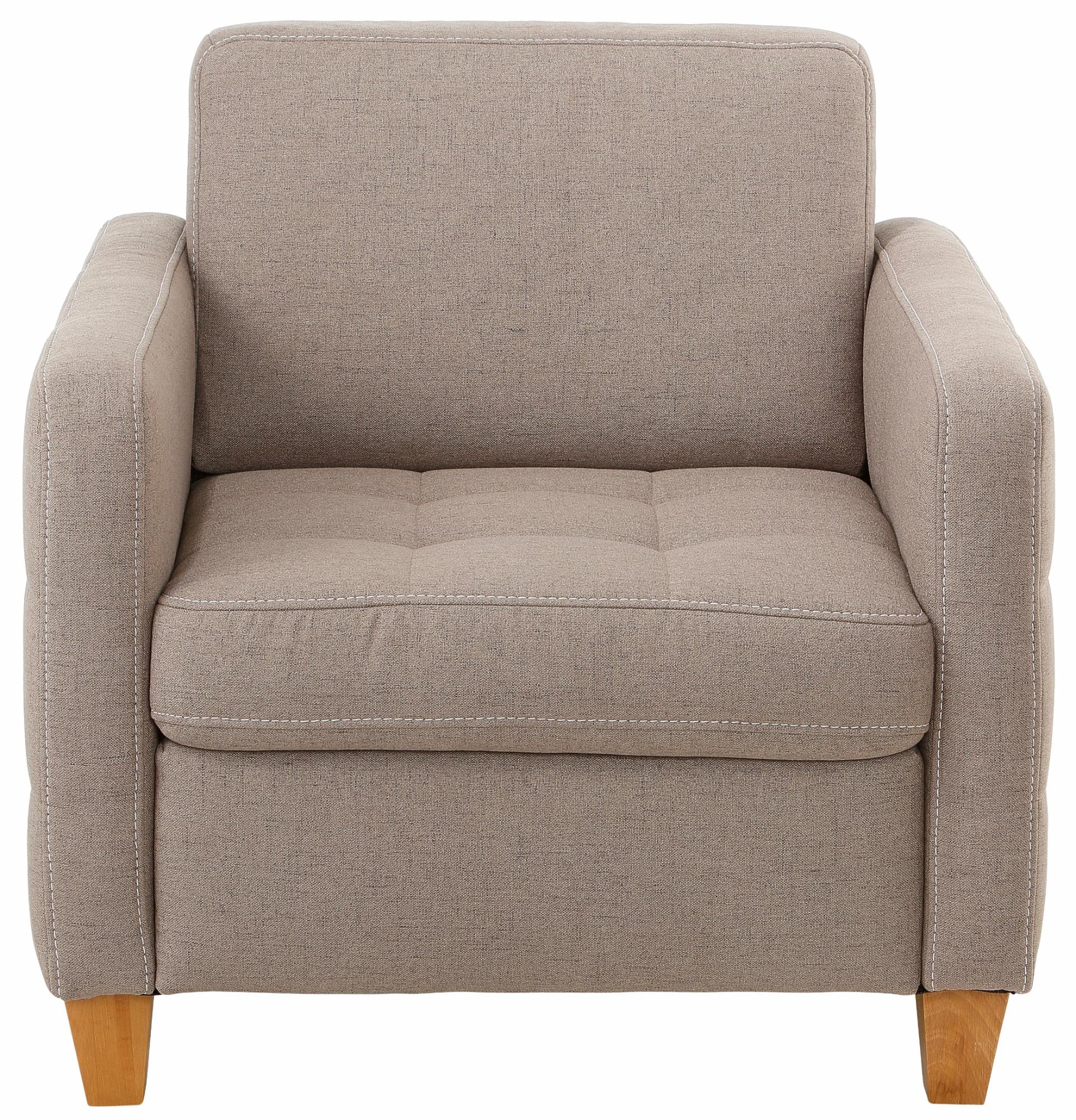 Sessel HOME AFFAIRE "Earl", beige (dunkelbeige), B:77cm H:78cm T:78cm, Luxus-Microfaser in Lederoptik (100% Polyester);Struktur fein (100% Polyester);Luxus-Microfaser ALTARA NUBUCK (100% Polyester), Sessel, Sessel