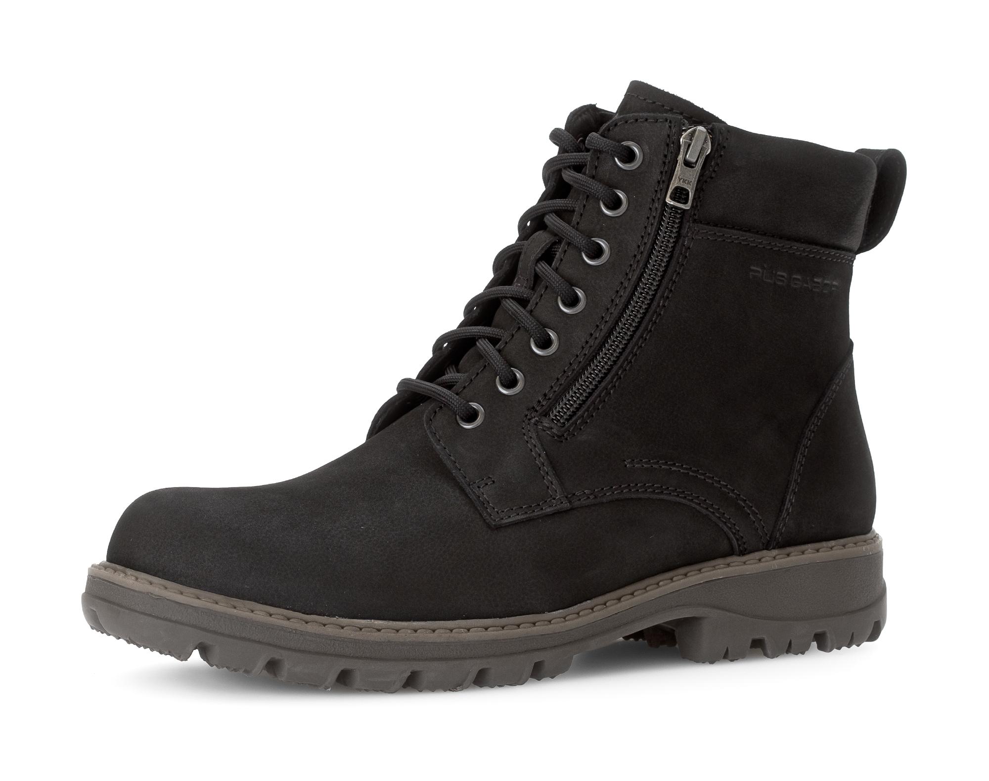 Winterboots PIUS GABOR, Herren, Gr. 11,5 (46,5), schwarz, Nubukleder, unifarben, Schuhe Winterboots, Komfortschuh, Bergsteigerboots in Bequemweite G (= weit)