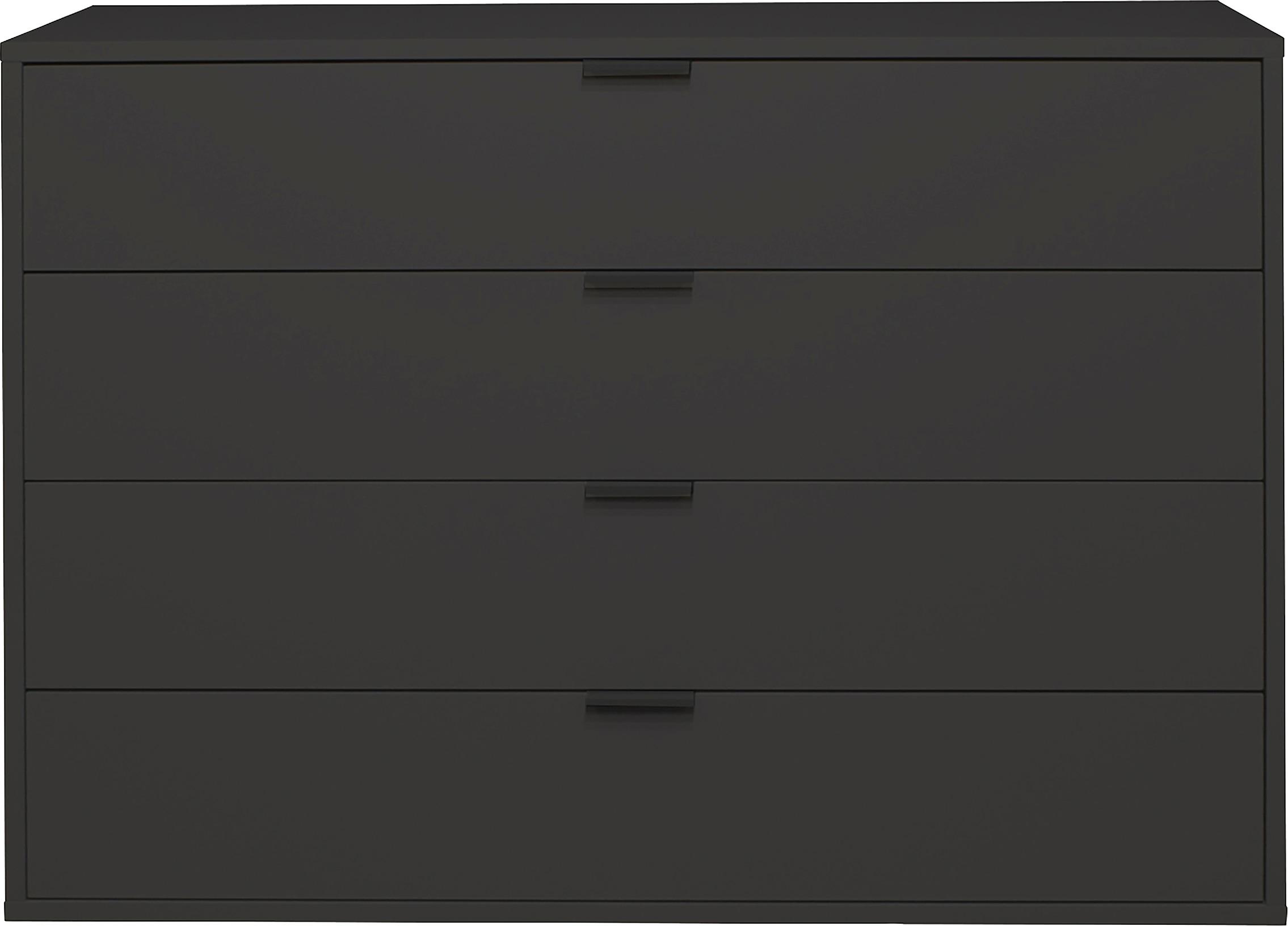 Kommode MÄUSBACHER "Bonnie TOPSELLER", grau (anthrazit matt lack), B:119cm H:87cm T:45cm, Holzwerkstoff, Sideboards, Kommode, Höhenverstellbare Kommode