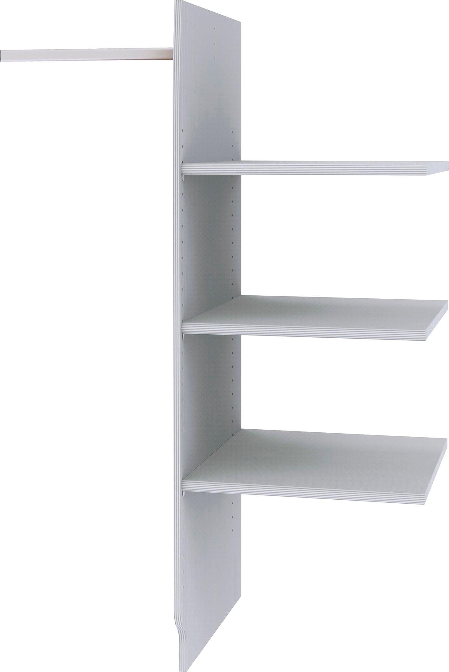 Inneneinteilung WIEMANN, silber (streifendekor (silber)), B:96,4cm H:137cm T:51,5cm, Holzwerkstoff, Schrankinneneinteiler, Inneneinteilung