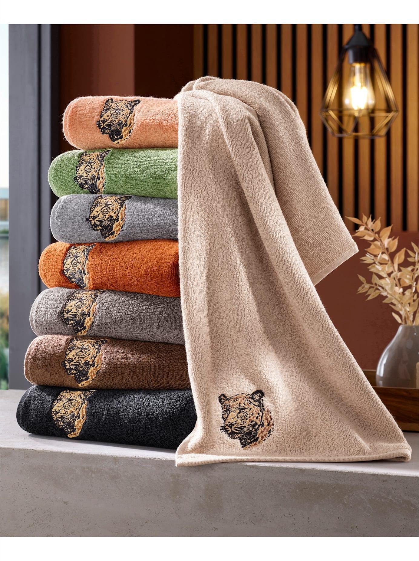 Handtuch WÄSCHEPUR Gr. 2, taupe, B:75cm L:150cm, Walkfrottee, 100% Baumwolle, Handtücher, Handtuch