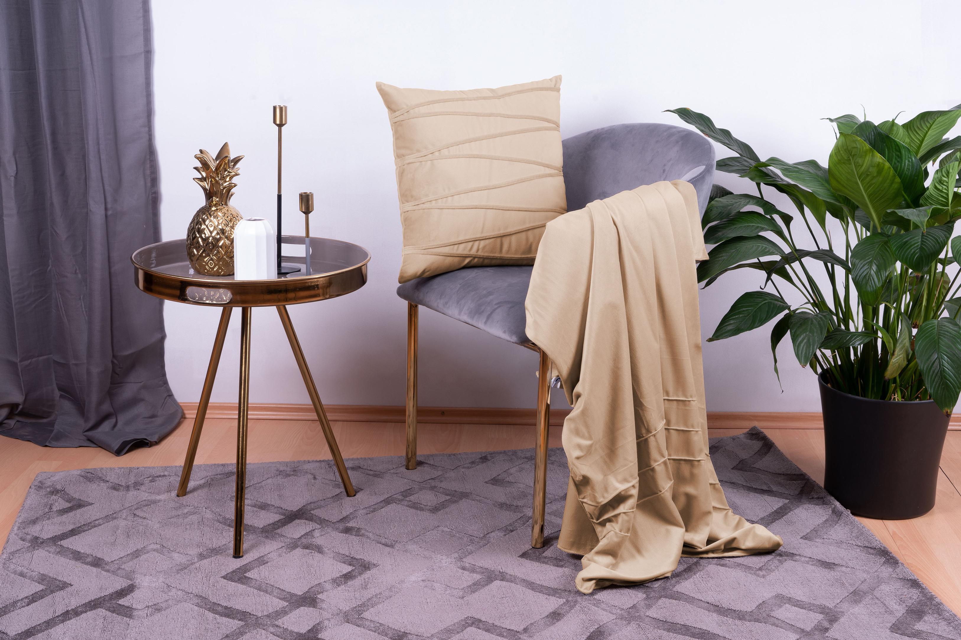 Dekokissen KAYOOM "Paulina 125", beige (champagner, unifarben), B:130cm H:1cm L:170cm, Polyester, Dekokissen_Sitzkissen_Kissenhüllen, Dekokissen