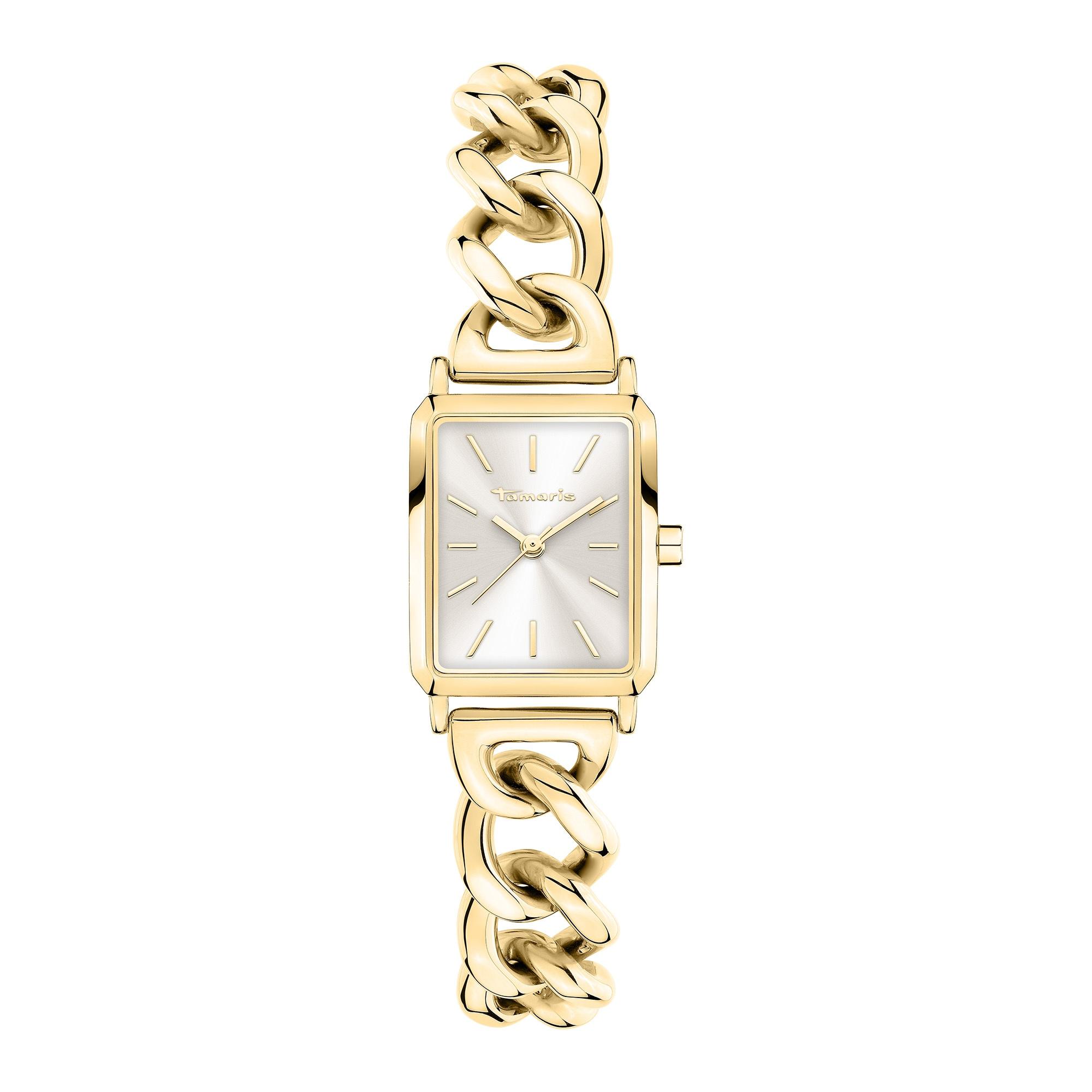 Quarzuhr TAMARIS "Chain Watch", goldfarben, Armbanduhren, Damen, Quarzuhr, Armbanduhr, Damenuhr, Edelstahlarmband, analog