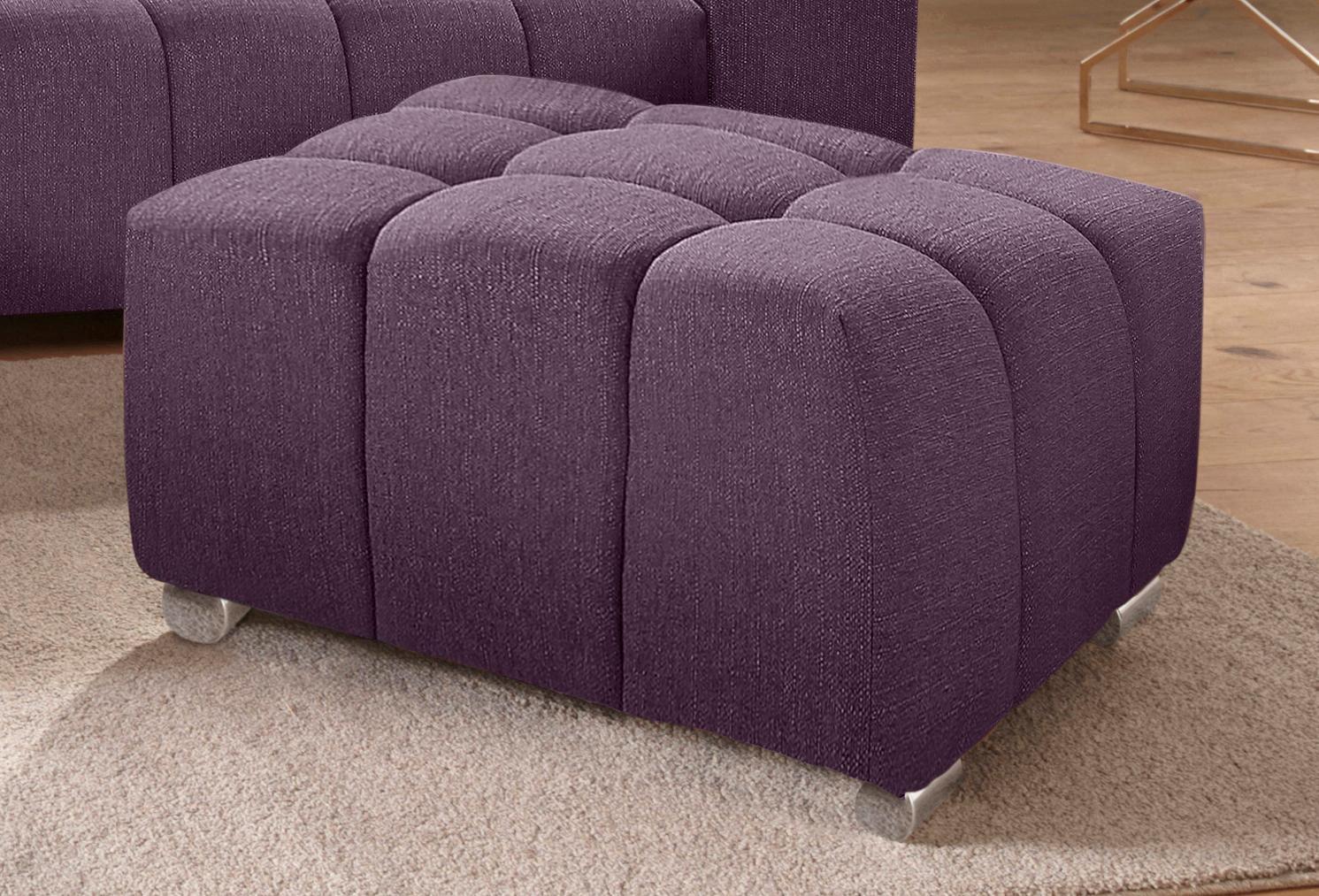 Hocker EXXPO - SOFA FASHION "Elias hochwertig und elegant, mit tollem Sitzkomfort", braun (hortensia), B:71cm H:42cm T:71cm, Struktur (100% Polyester);Webvelours (100% Polyester), Hocker, Hocker