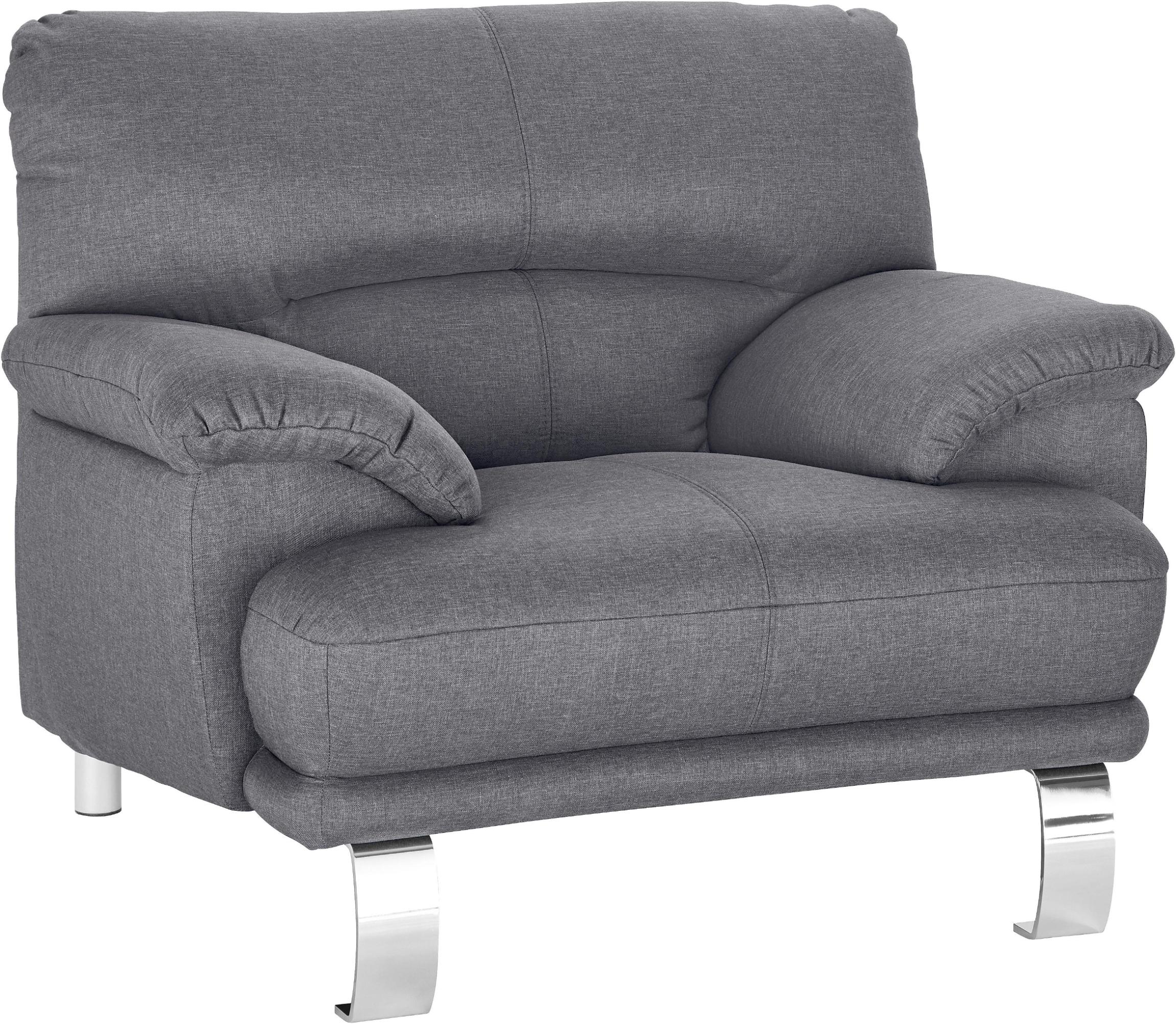 Sessel TRENDMANUFAKTUR "Cecilia II, Loungesessel in italienischem Design", grau (hellgrau), B:112cm H:87cm T:89cm, Microfaser Vintage (100% Polyester);Struktur (100% Polyester);Struktur fein (100% Polyester), Sessel, Sessel, breite und bequeme Armlehnen