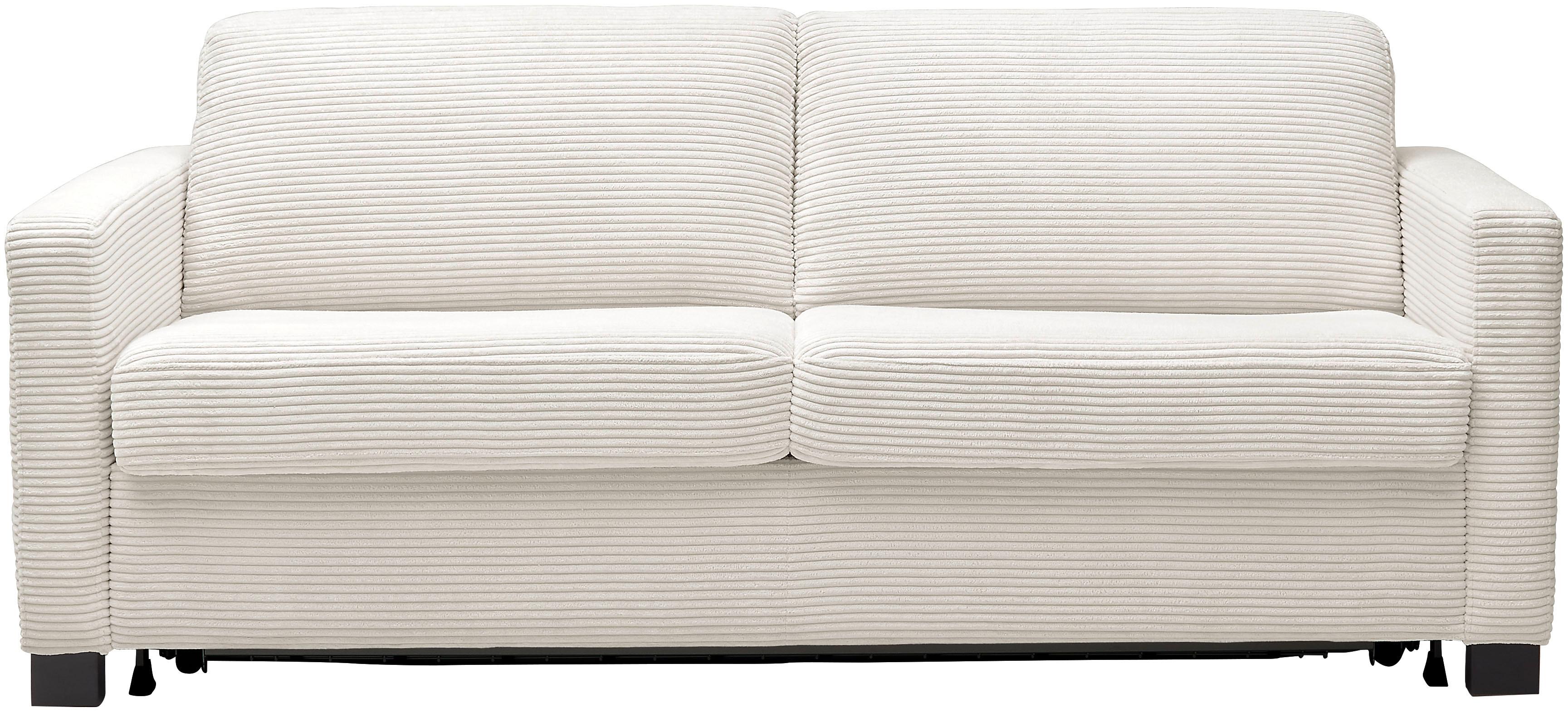 Schlafsofa HOME AFFAIRE "Vionelle, 2-Sitzer mit Kaltschaummatratze nach Wahl, Breite 166 cm", snow, B:166cm H:81cm T:98cm, 88% Polyester, 12% Polyacryl, Sofas, Schlafsofa, Dauerschläfer mit wahlweise Standard- oder Premium-Matratze