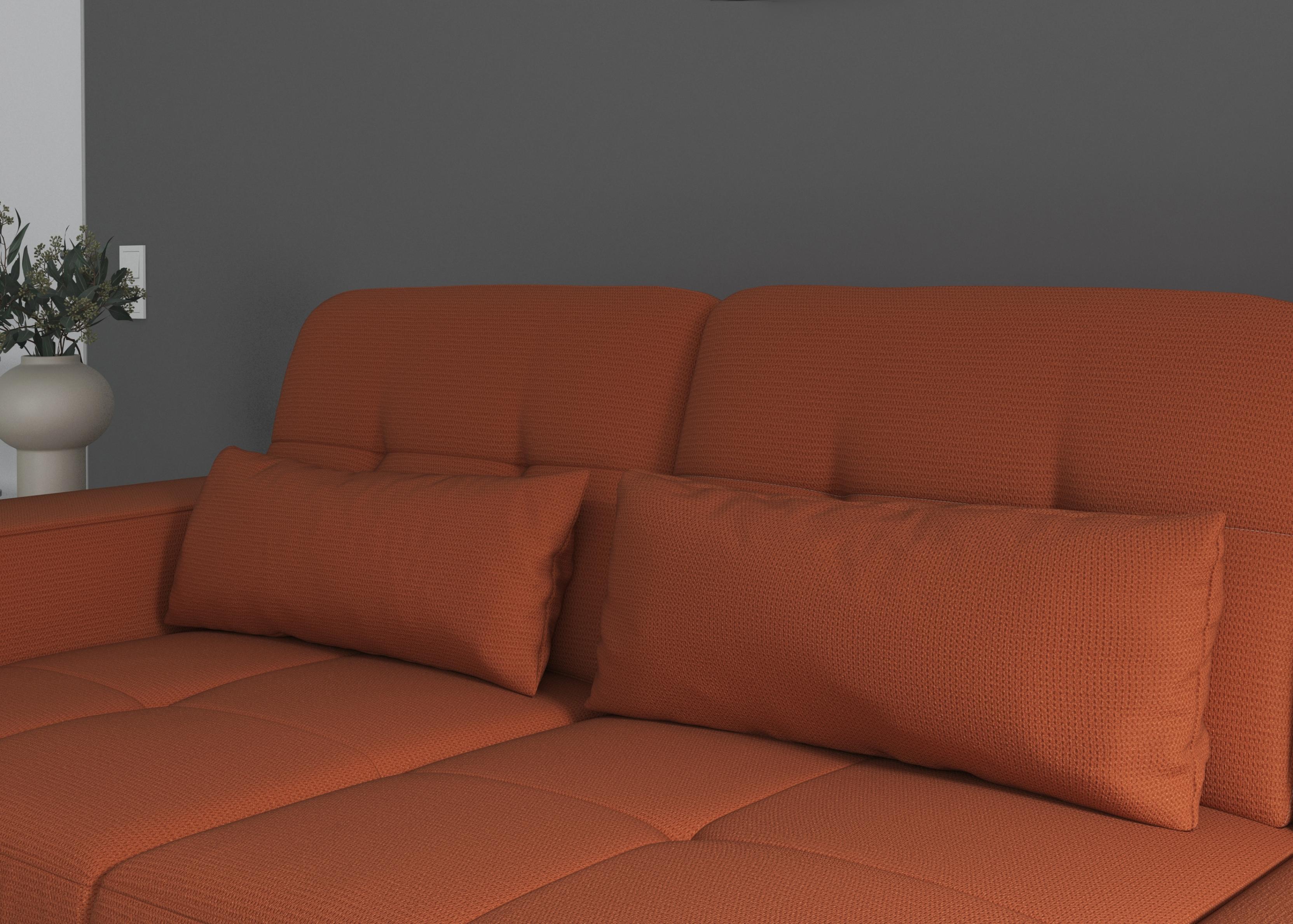 Sofakissen SIT & MORE "Baviene", orange (terra), B:65cm H:25cm T:11cm, Polsterauflagen, Sofakissen, Set, bestehend aus 2 Nierenkissen