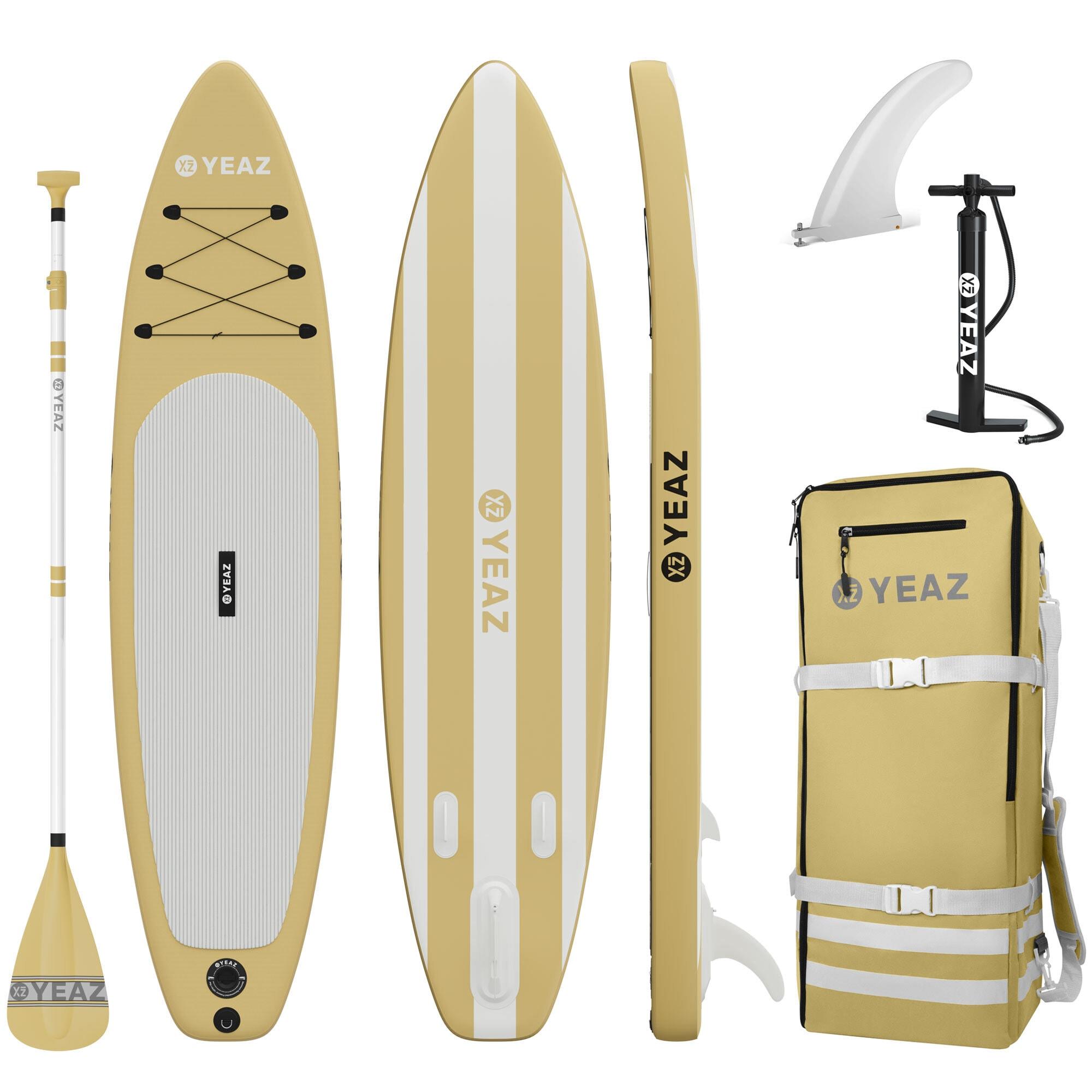 Inflatable SUP-Board YEAZ "SUP Board und Kit LE CLUB - EXOTRACE - SET", gelb, Wassersportboards, Inflatable SUP-Board