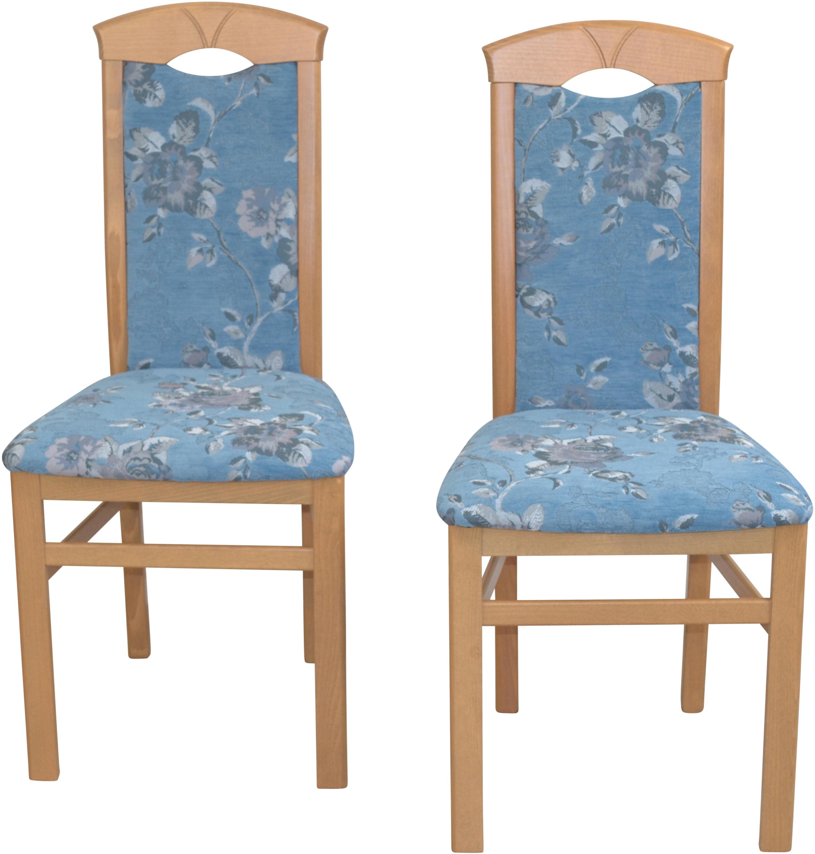 Esszimmerstuhl, blau (blau, eiche, nachbildung, blau), B:45cm H:95cm T:49cm, HOFMANN LIVING AND MORE, Stühle, Esszimmerstuhl