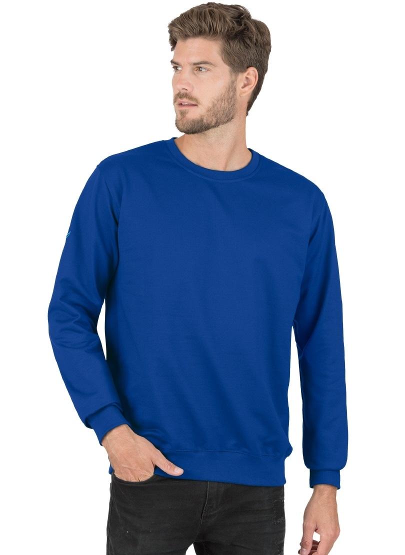 Sweatshirt TRIGEMA "TRIGEMA Sweatshirt", Herren, Gr. 4XL, blau (royal), Sweatware, 70% Baumwolle, 30% Polyester, Basic, lang, Rundhals, Sweatshirts Sweatshirt