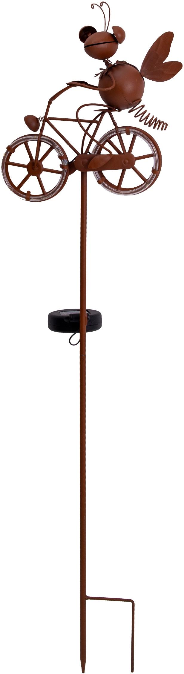 LED Solarleuchte NÄVE "Borella", braun, B:13,5cm H:88cm L:21,5cm, Leuchten, LED Solarleuchte, LED Solar Erdspieß,braun,warmweiß, Decofigur