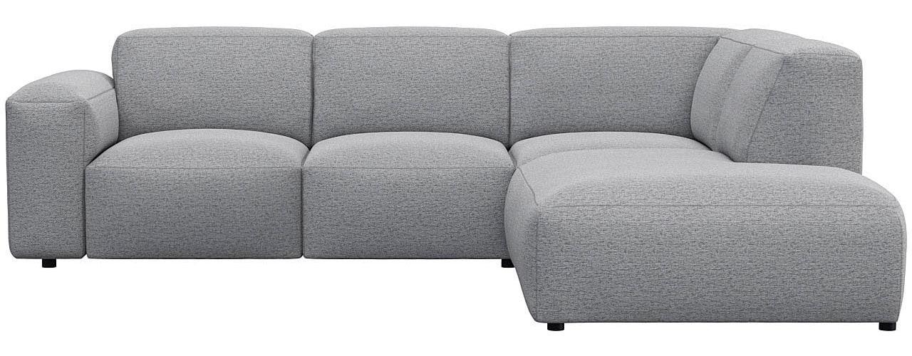 Ecksofa FLEXLUX "Lucera, super Sitzkomfort durch Kaltschaum im Sitz, L-Form", grau (sophisto grau), B:256cm H:73cm T:231cm, 100% Polyester, Sofas, Ecksofa, modern & anschmiegsam, Designsofa, modernes skandinavisches Design
