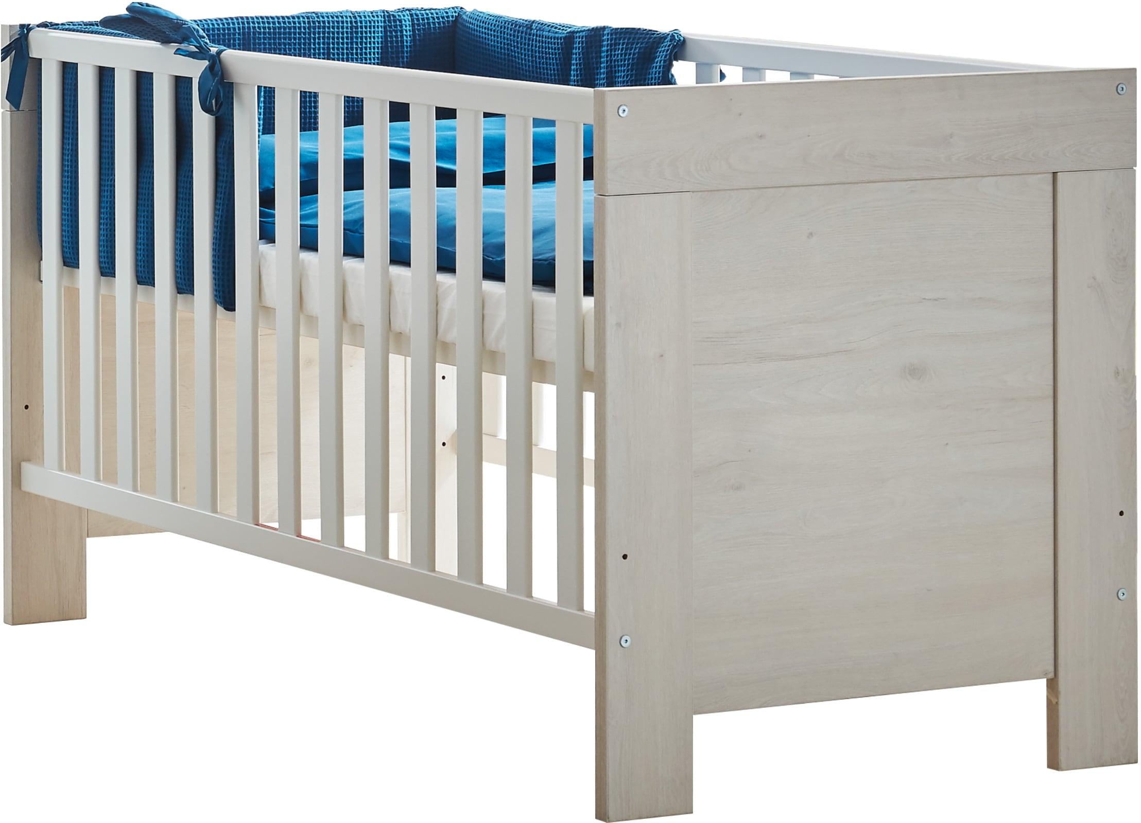 Babybett ARTHUR BERNDT "Til", weiß (nordic wood), B:77cm H:84cm L:144cm, Holzwerkstoff, Massivholz, Babybetten, Babybett, Made in Germany