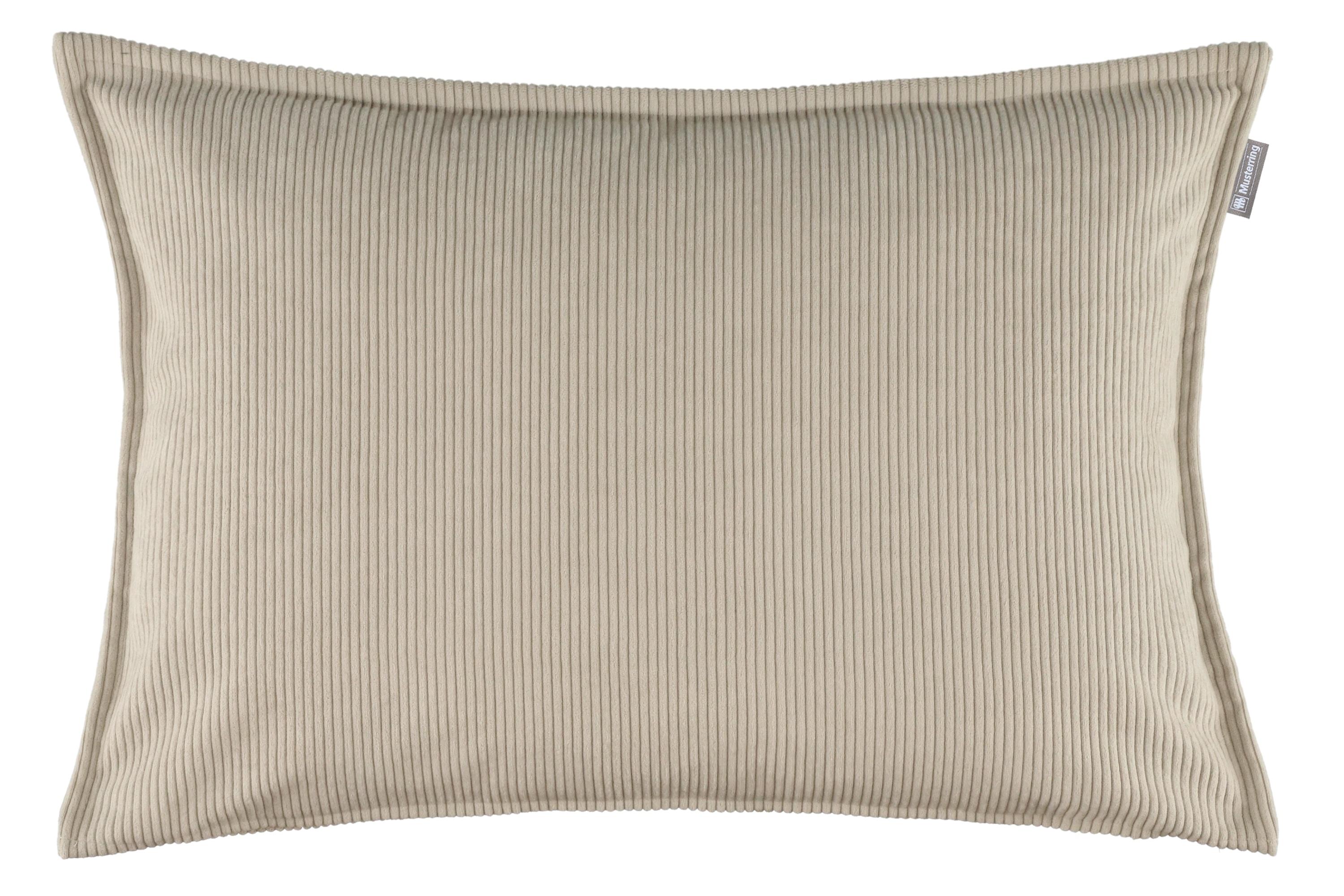 Dekokissen MUSTERRING "Cord", beige, cord unifarben, B:58cm L:38cm, Kunstfaser, Dekokissen_Sitzkissen_Kissenhüllen, Dekokissen, aus recycelten Fasern