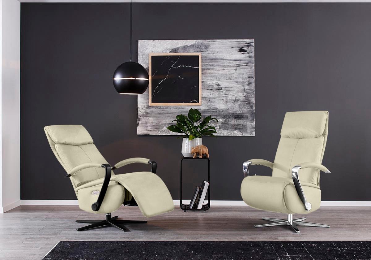 Relaxsessel W.SCHILLIG "rumbaa", beige (sahara s37), B:68cm H:113cm T:83cm, Stoff S37 (100% Polyester): Luxus-Microfaser in Lederoptik, Sessel, Relaxsessel, wahlweise mit Doppelmotor, in Größen S, M & L, mit 5-Sternfuß