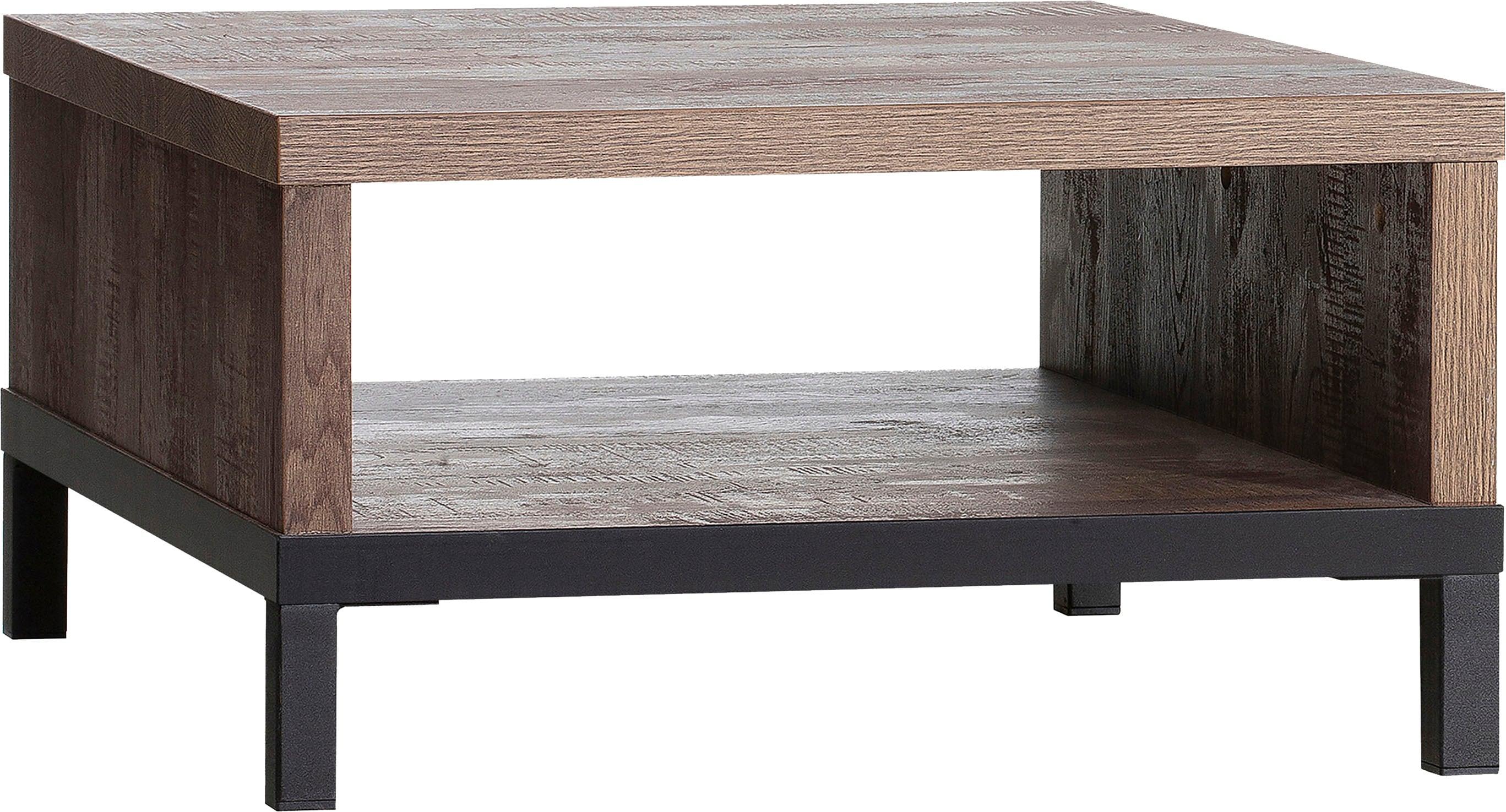 Couchtisch OMG DESIGN "Stanley", braun (espresso, schwarz, espresso), B:60cm H:45cm T:60cm, Tische, Couchtisch, Zeitloser Landhausstil, mit Metallgestell