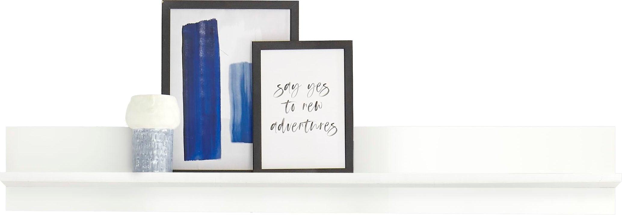 Wandboard HOME AFFAIRE "Hamburg", weiß (weiß hochglanz lack), B:138cm H:17cm T:19cm, FSC-zertifizierter Holzwerkstoff, Regale, Wandboard, Breite 138 cm