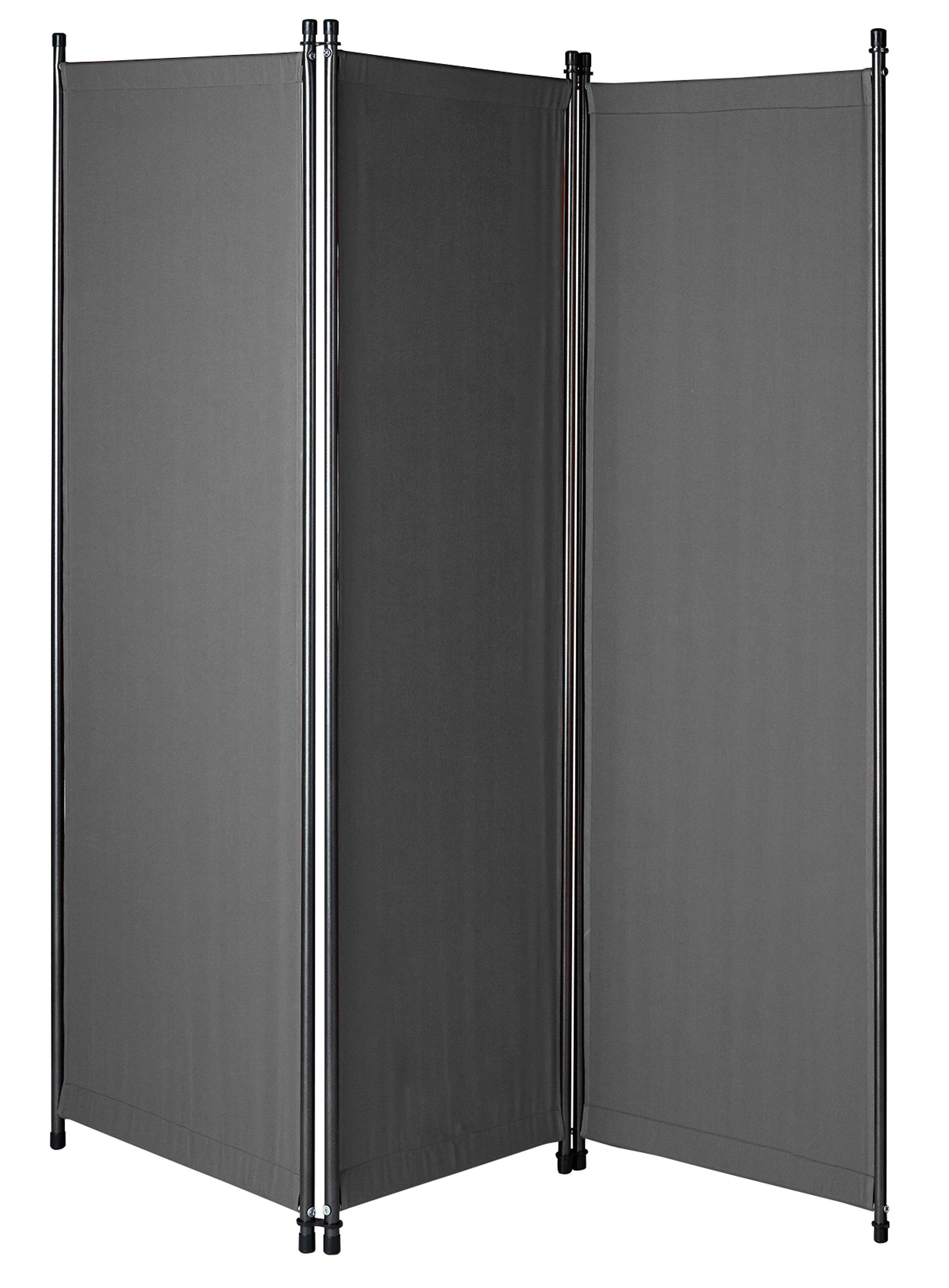 Paravent "Swingtex", grau (anthrazit), B:165cm H:165cm, Acryl, Stahl, ANGERER FREIZEITMÖBEL, Stellwände, Paravent, (B/H): ca. 165x165 cm
