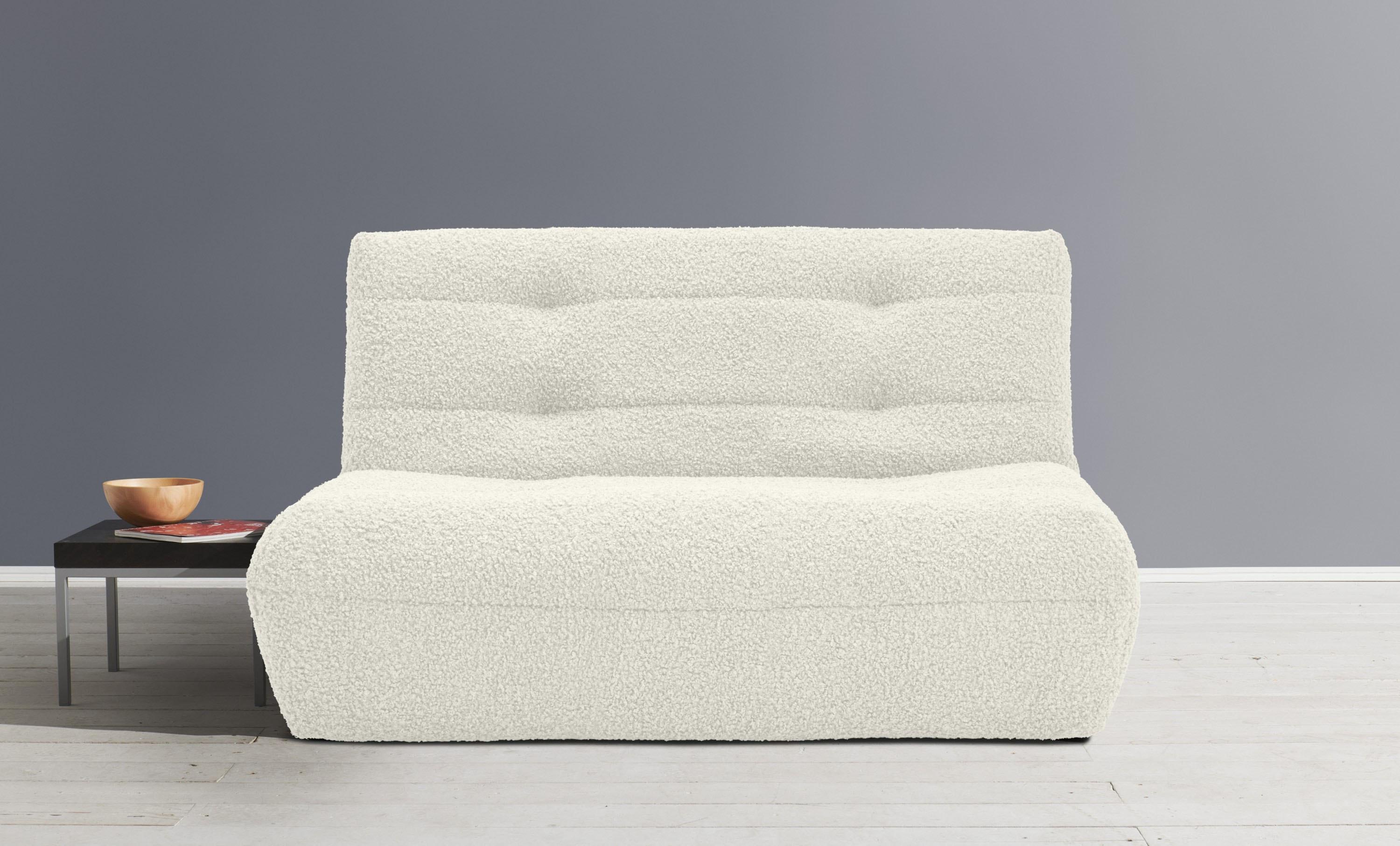 Schlafsofa ELL + ELL "Vanja", weiß (nat weiß), B:150cm H:85cm T:100cm, Sofas, Schlafsofa