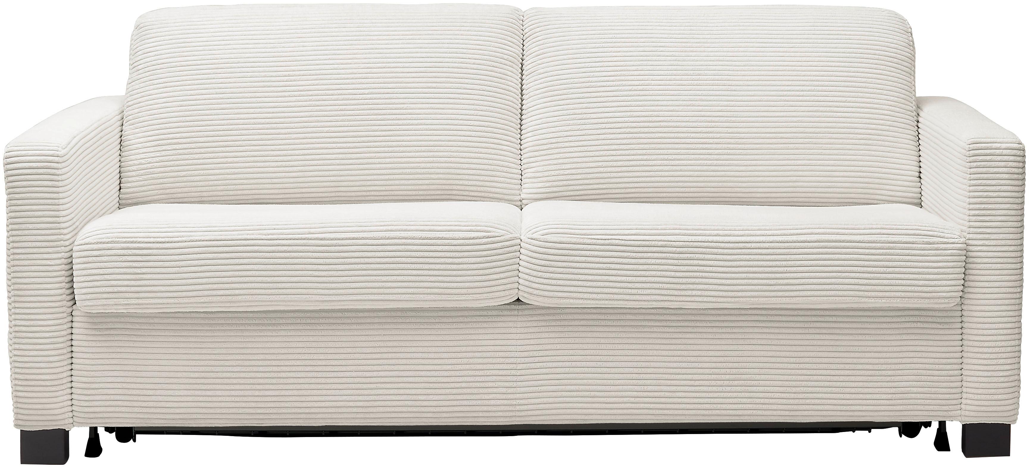 Schlafsofa HOME AFFAIRE "Vionelle, 3-Sitzer mit Kaltschaummatratze nach Wahl, Breite 206 cm", light, grau, B:206cm H:81cm T:98cm, 88% Polyester, 12% Polyacryl, Sofas, Schlafsofa, Dauerschläfer mit wahlweise Standard- oder Premium-Matratze