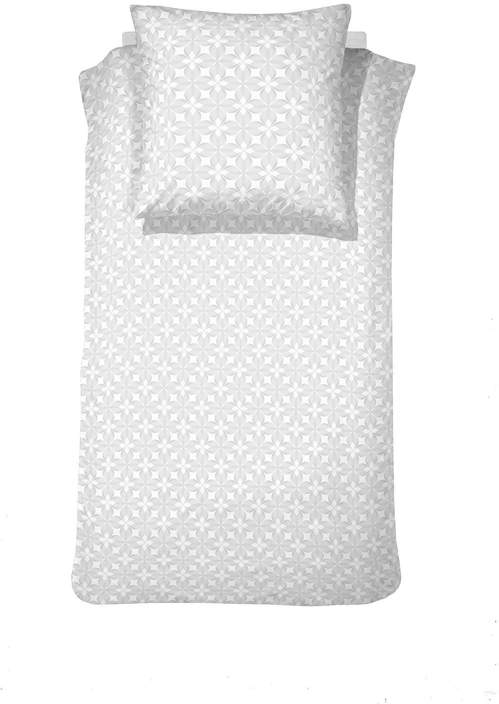 Bettwäsche CINDERELLA "Lilou", weiß, B/L: 135cm x 200cm, 1 Stk., 1 Stk., Satin, B/L: 80cm x 80cm, Satin, Obermaterial: 100% Baumwolle, Bettwäsche, Bettwäsche, weich und stark