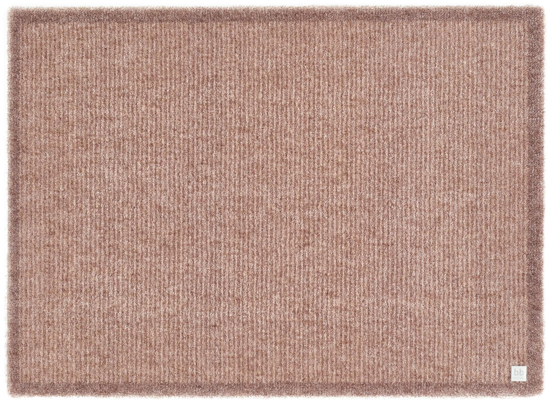 Fußmatte BARBARA BECKER "Gentle Schmutzfangmatte & Läufer, Made in Belgium", grau (taupe), B:67cm H:7mm L:110cm, Kunstfaser, Teppiche, Fußmatte, Schmutzfangteppich, Schmutzmatte, dezentes Streifen Design, waschbar