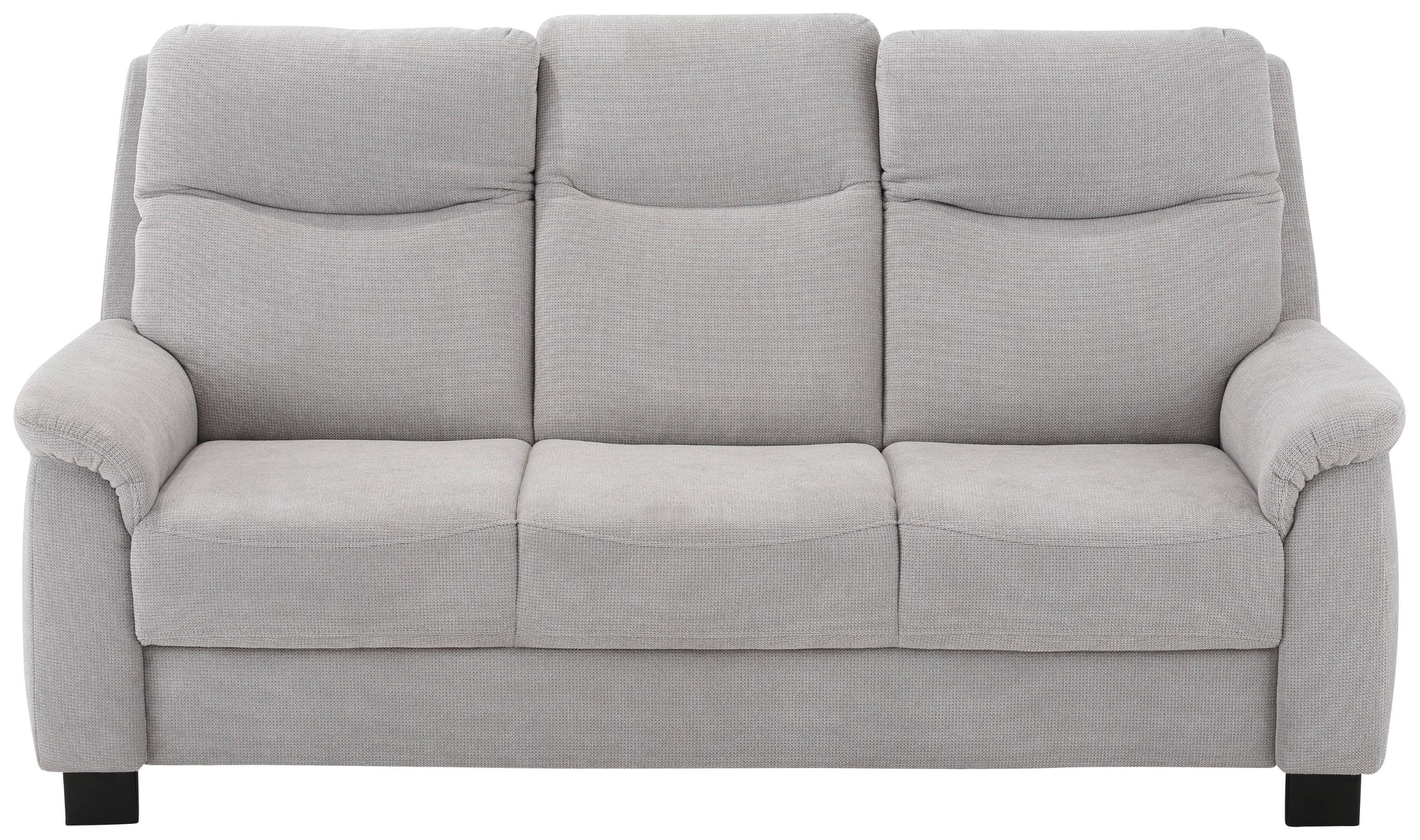 3-Sitzer HOME AFFAIRE "Boccaccio", silber, B:193cm H:104cm T:96cm, Struktur weich (90% Polyester / 10% Polyamid);Luxus-Microfaser (100% Polyester);Luxus-Microfaser Vintageoptik(100% Polyester), Sofas, 3-Sitzer, mit Federkern, incl. Kopfteilverstellung