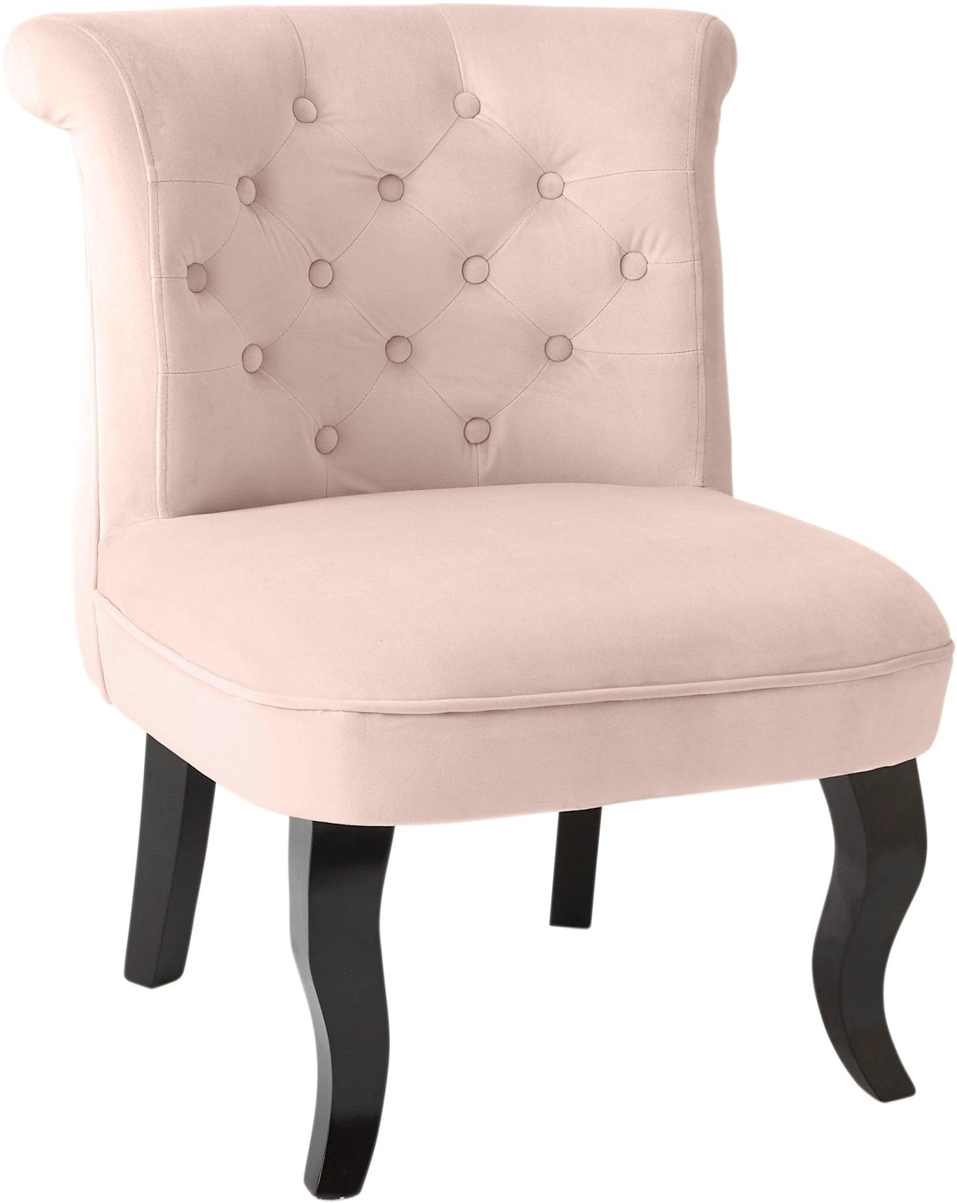Sessel, rosa, B:59cm H:76,5cm T:59cm, 50% MDF, 40% Polyester, 10% Gummibaum, Sessel, Sessel