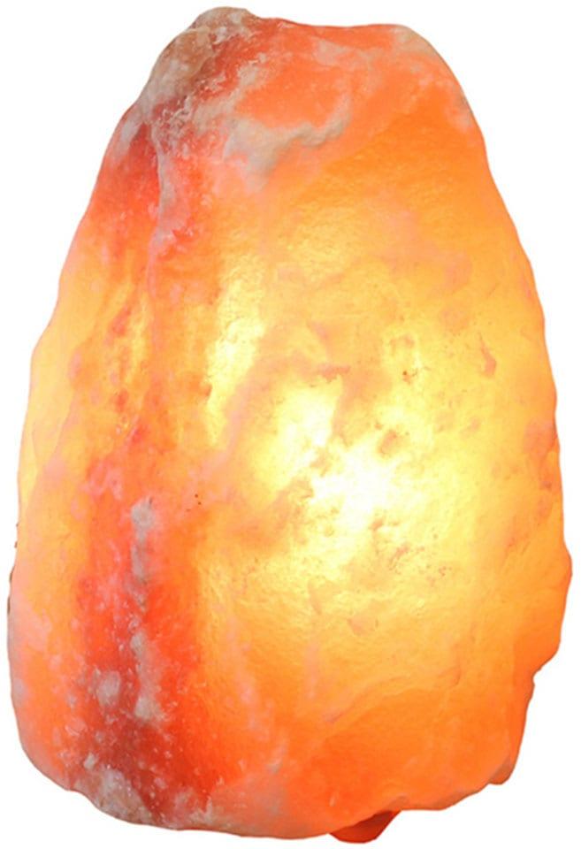 HIMALAYA SALT DREAMS Salzkristall-Tischlampe "Rock", orange, Ø 12cm H: 18cm, 1 Stk., Leuchten, Handgefertigt - jeder Stein ein Unikat, H: ca.18 cm, ca.2-3 kg, Salzkristall-Tischlampe