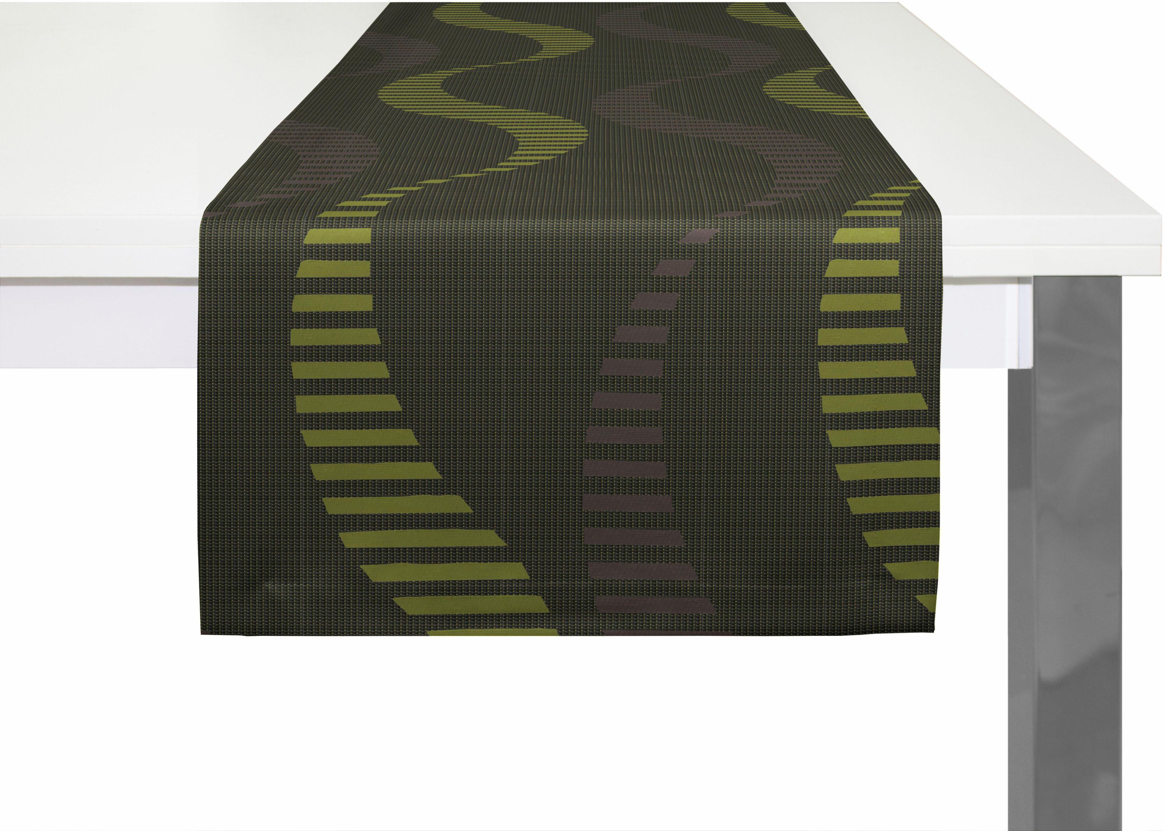 Tischläufer WIRTH "LUPARA" Gr. 1, grün, B:40cm L:150cm, Baumwolle, Polyester, Tischdecken, Tischläufer