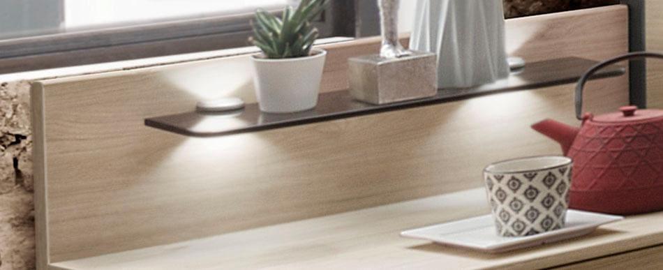 Schrankaufsatz WIEMANN "Brüssel", braun (steineiche), B:60cm, Holzwerkstoff, Möbelaufsätze, Schrankaufsatz, wahlweise mit Beleuchtung