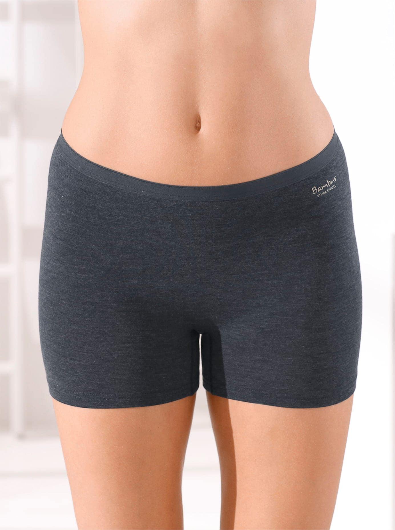 Panty SPEIDEL, Damen, Gr. 38, 2 Stk., blau (jeansblau, meliert), 63% Viskose, 30% Polyamid, 7% Elasthan, Unterhosen Panty