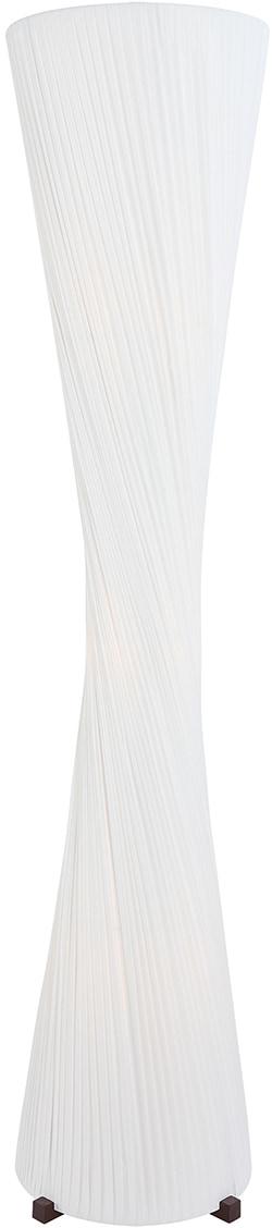 SALESFEVER Stehlampe "Marius", weiß (weiß, edelstahlfarben), 3, Ø 39cm H: 180cm, 1 Stk., Leuchten, Gedrehter Plissee Lampenschirm aus Latex, Gestell Edelstahl, Stehlampe