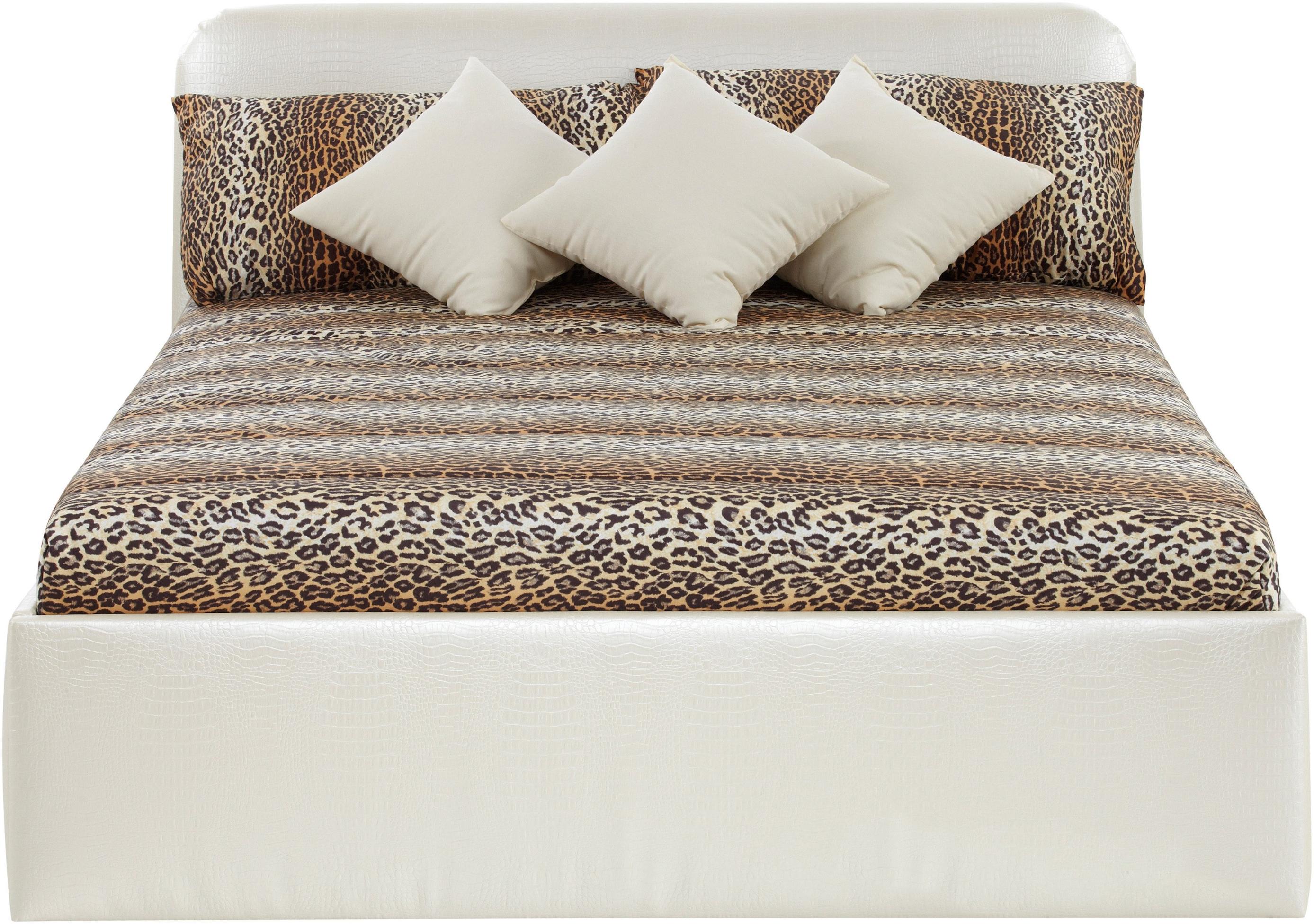 Polsterbett, beige (creme), B:168cm L:210cm, Bezug Bett: Kunstleder;Bonnell-Federkernmatratze: 51% Polypropylen, 39% Polyester, 10% Baumwolle;Kaltschaummatratze: 100% Polyester, Bezug abnehm- und waschbar bis 60C, WESTFALIA SCHLAFKOMFORT, Betten, Polsterbett, inkl. Bettkasten bei Ausführung mit Matratze