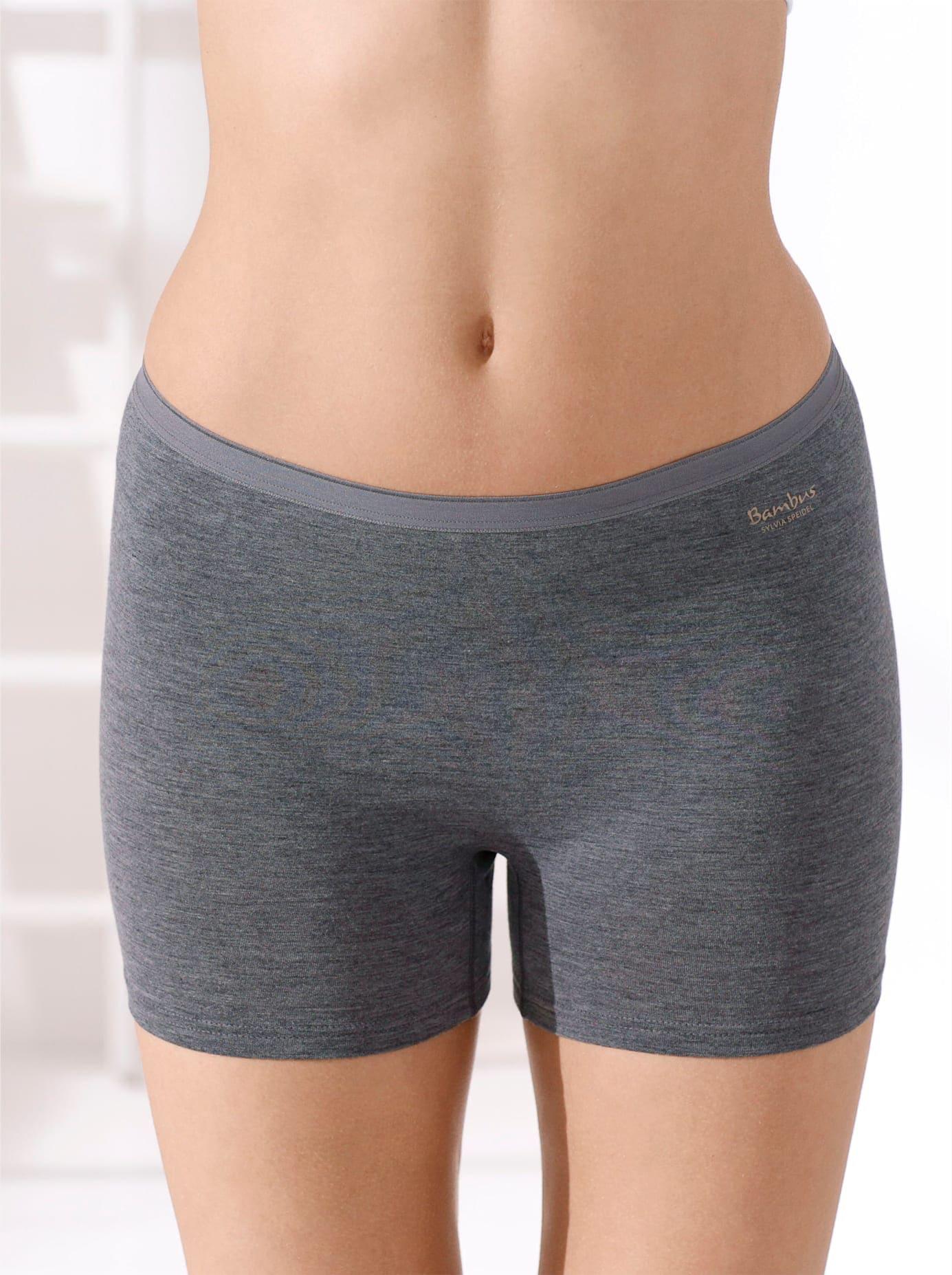 Panty SPEIDEL, Damen, Gr. 46, 2 Stk., grau (grau, meliert), 63% Viskose, 30% Polyamid, 7% Elasthan, Unterhosen Panty