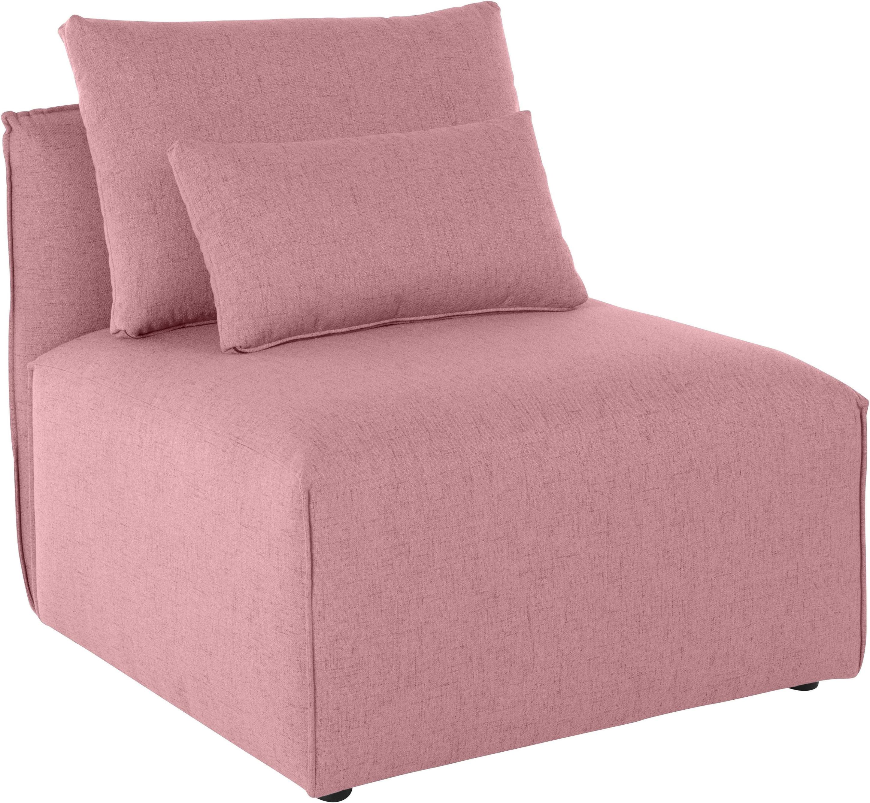 Sessel OTTO HOME "Nöre", rosa (rosé), B:82cm H:74cm T:90cm, Samtoptik (100% Polyester);Struktur (100% Polypropylene);Webstoff (100% Polyester);Struktur fein (100% Polyester);Luxus-Microfaser Lederoptik (100% Polyester);Baumwoll-/Leinenmix (60% Baumwolle/40% Leinen), Sessel, Sessel, Modul - zum Zusammenstellen; in vielen Bezugsqualitäten und Farben