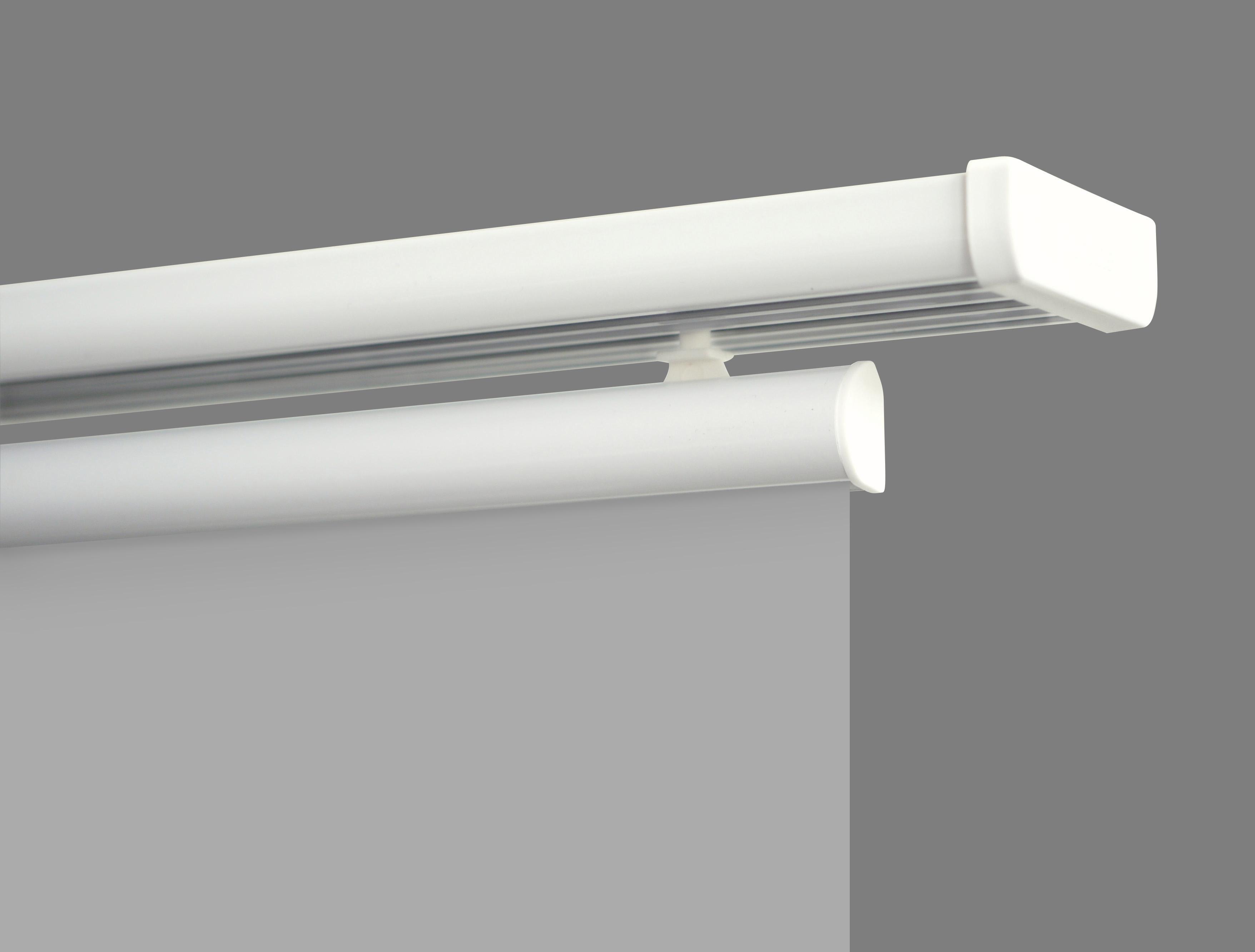 Gardinenschiene GOOD LIFE "Sileno" Gr. 1, weiß, L:120cm, Aluminium, Gardinenstangen, Gardinenschiene