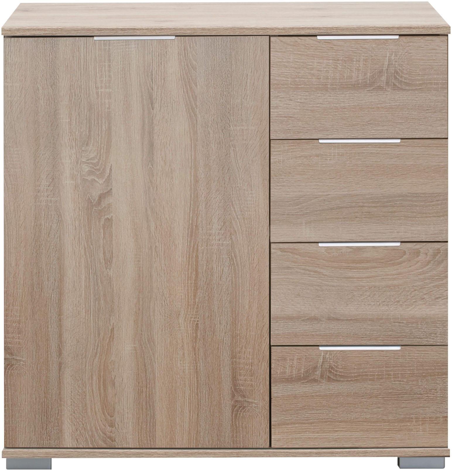 Kombikommode WIMEX "Easy", braun (struktureichefarben hell), B:82cm H:83cm T:40,5cm, Sideboards, Kombikommode