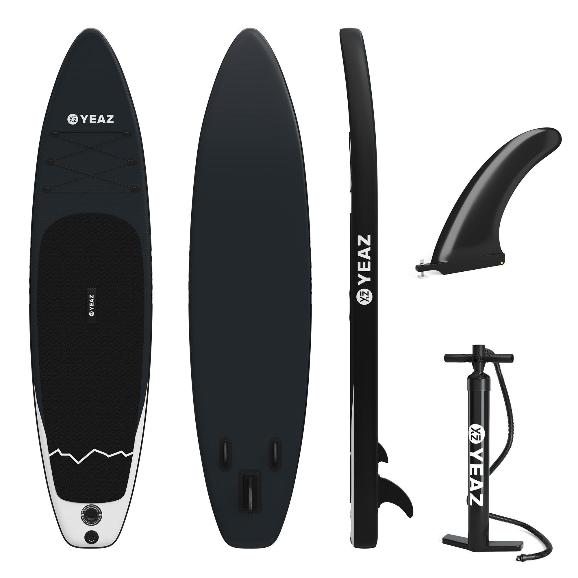 Inflatable SUP-Board YEAZ "SUP Board NALU - EXOTRACE -", schwarz, Wassersportboards, Inflatable SUP-Board